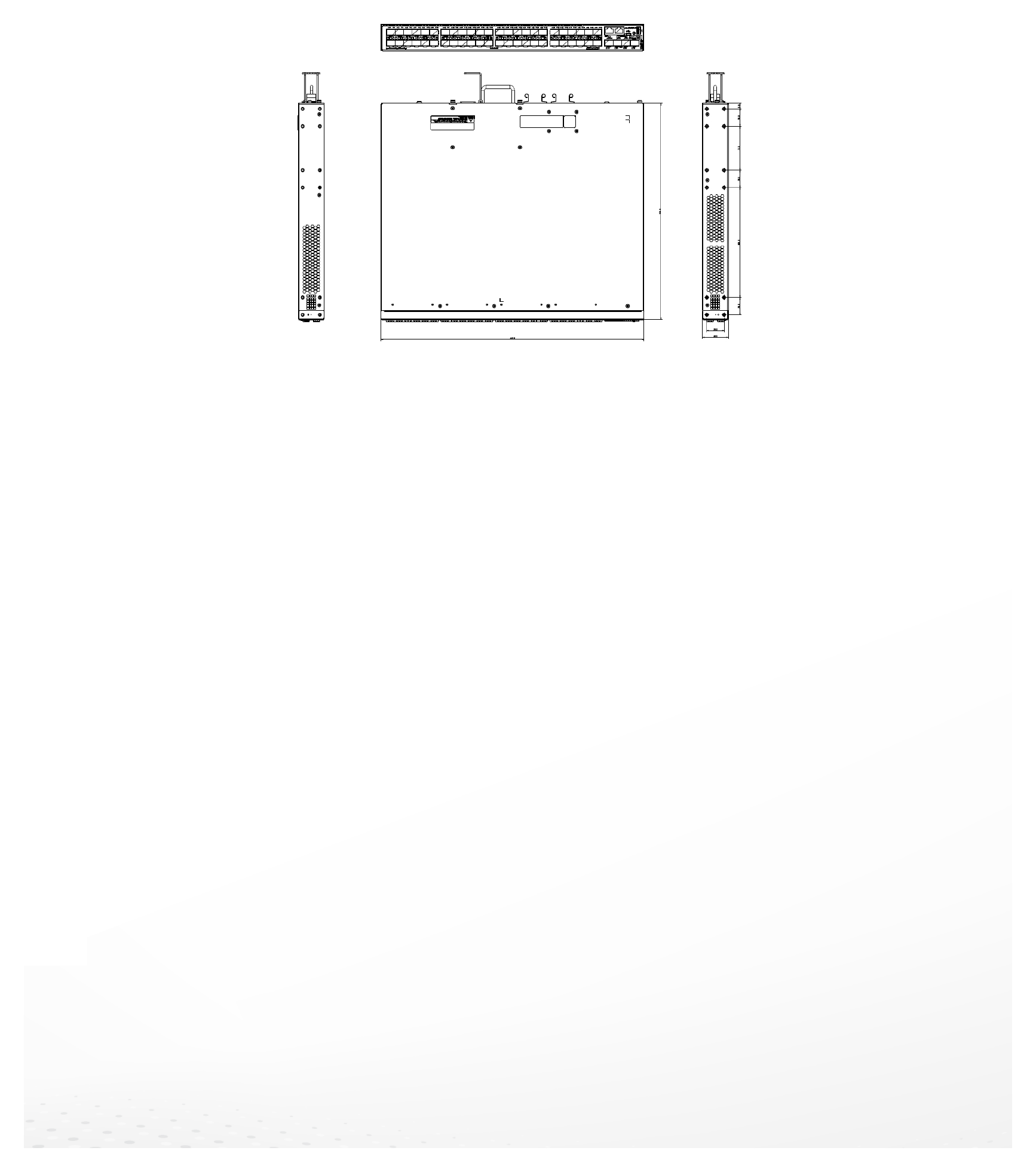 DS-3E3752F-H 外形尺寸圖 440.00 mm × 360.00 mm × 43.60 mm (17.32'' × 14.17'' × 1.71'')｜Unit: mm