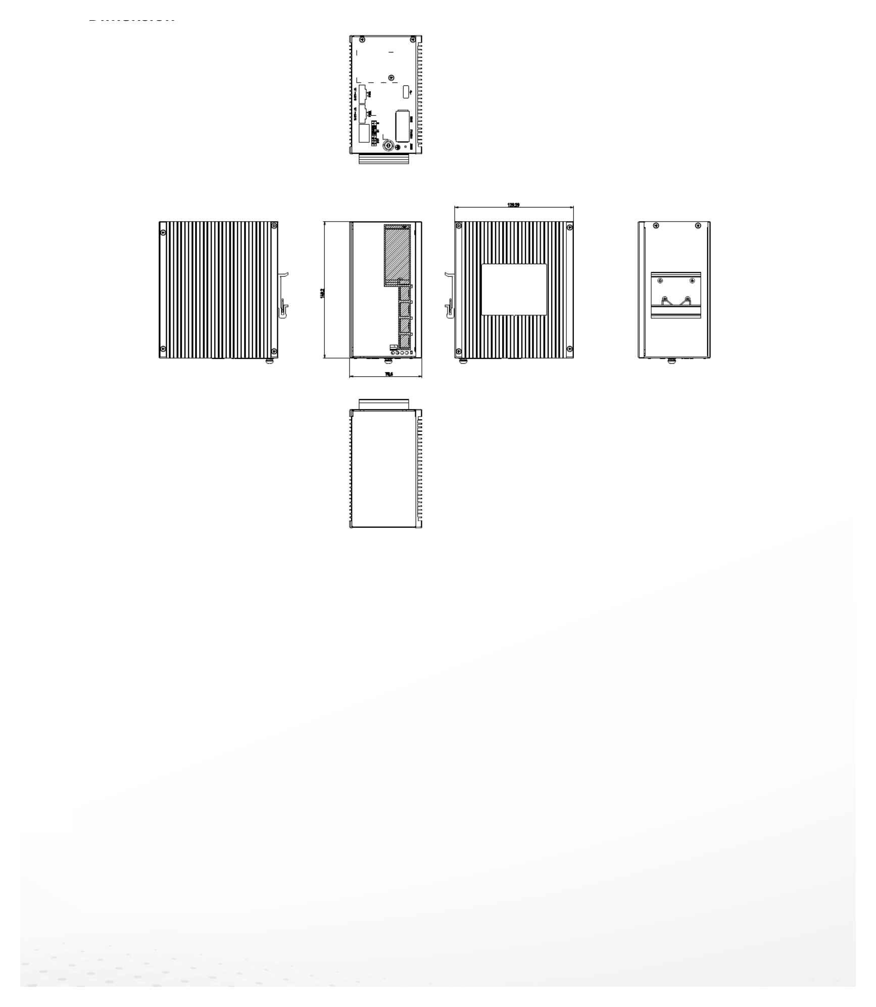 DS-3T3512P-H 外形尺寸圖 79 mm × 150 mm × 130 mm (0.259" ×0.492" × 0.427")｜Unit: mm