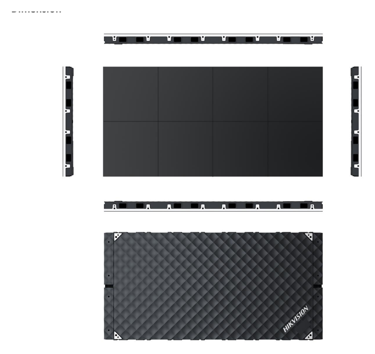 DS-D4015CF-1F 外形尺寸圖 1000 mm × 500 mm × 50 mm (39.370" × 19.685" × 1.969")｜重量 10.54 kg (23.237 lb)｜Unit: mm