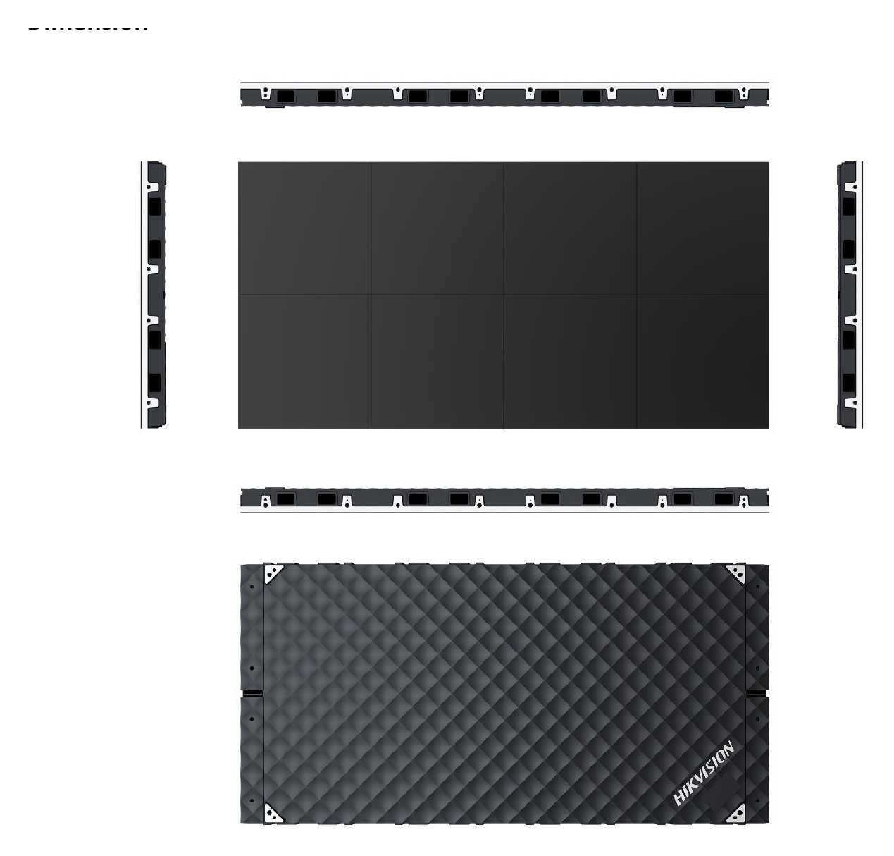 DS-D4219FI-CGFF 外形尺寸圖 1000 (W) mm × 500 (H) mm × 50 (D) mm (39.37" × 19.69" × 1.97")｜重量 10.54 kg (23.24 lb)｜Unit: mm
