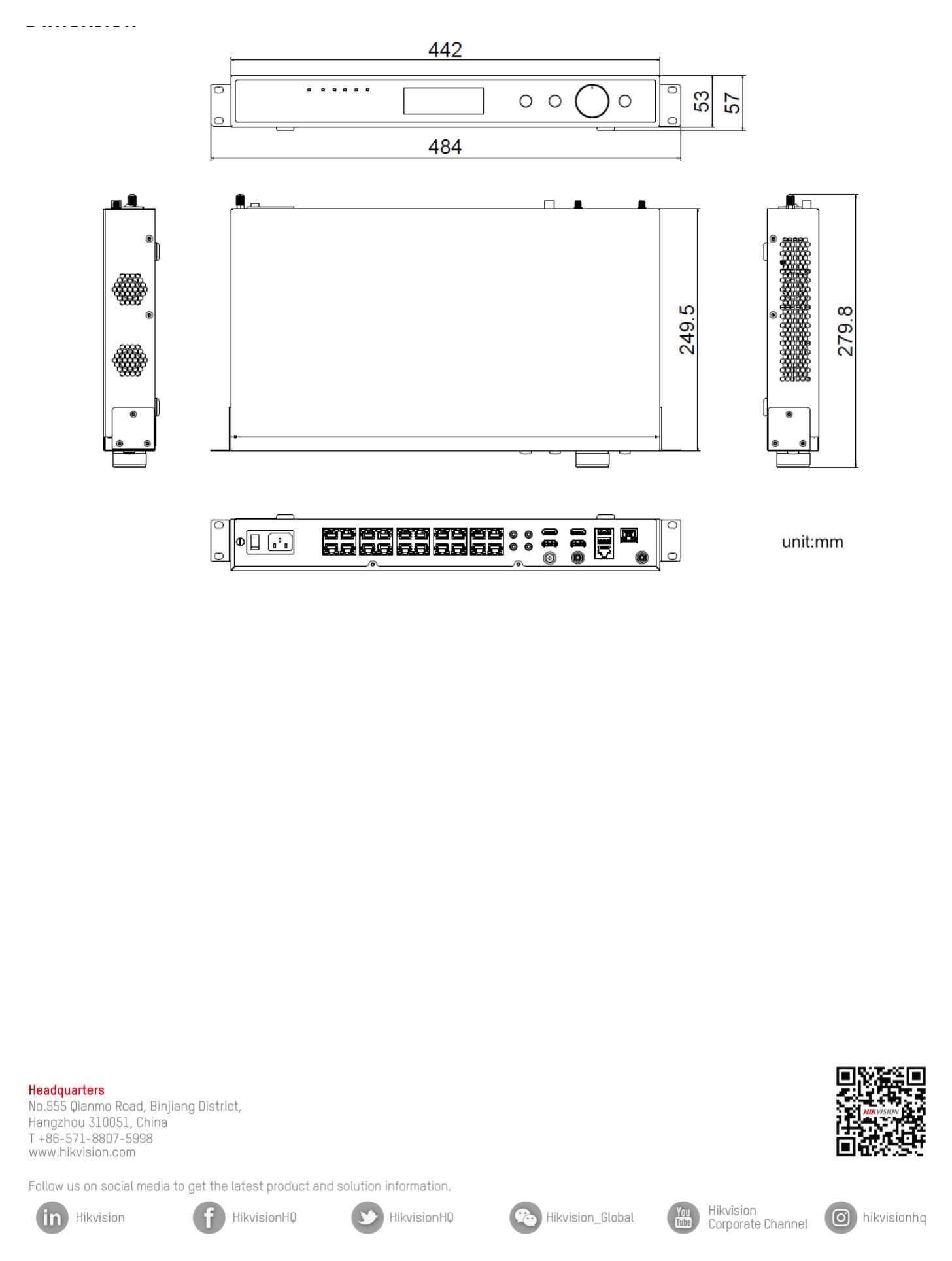 DS-D42C20-H 外形尺寸圖 詳見圖示｜Unit: mm