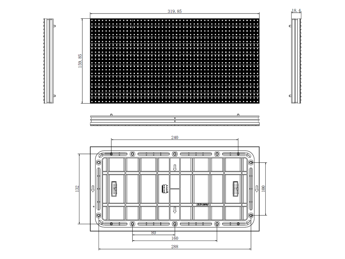 DS-D43QA0CA-1PN Hikvision outdoor, 10.0 mm, 320 mm × 160 mm, 1920 Hz 產品圖片