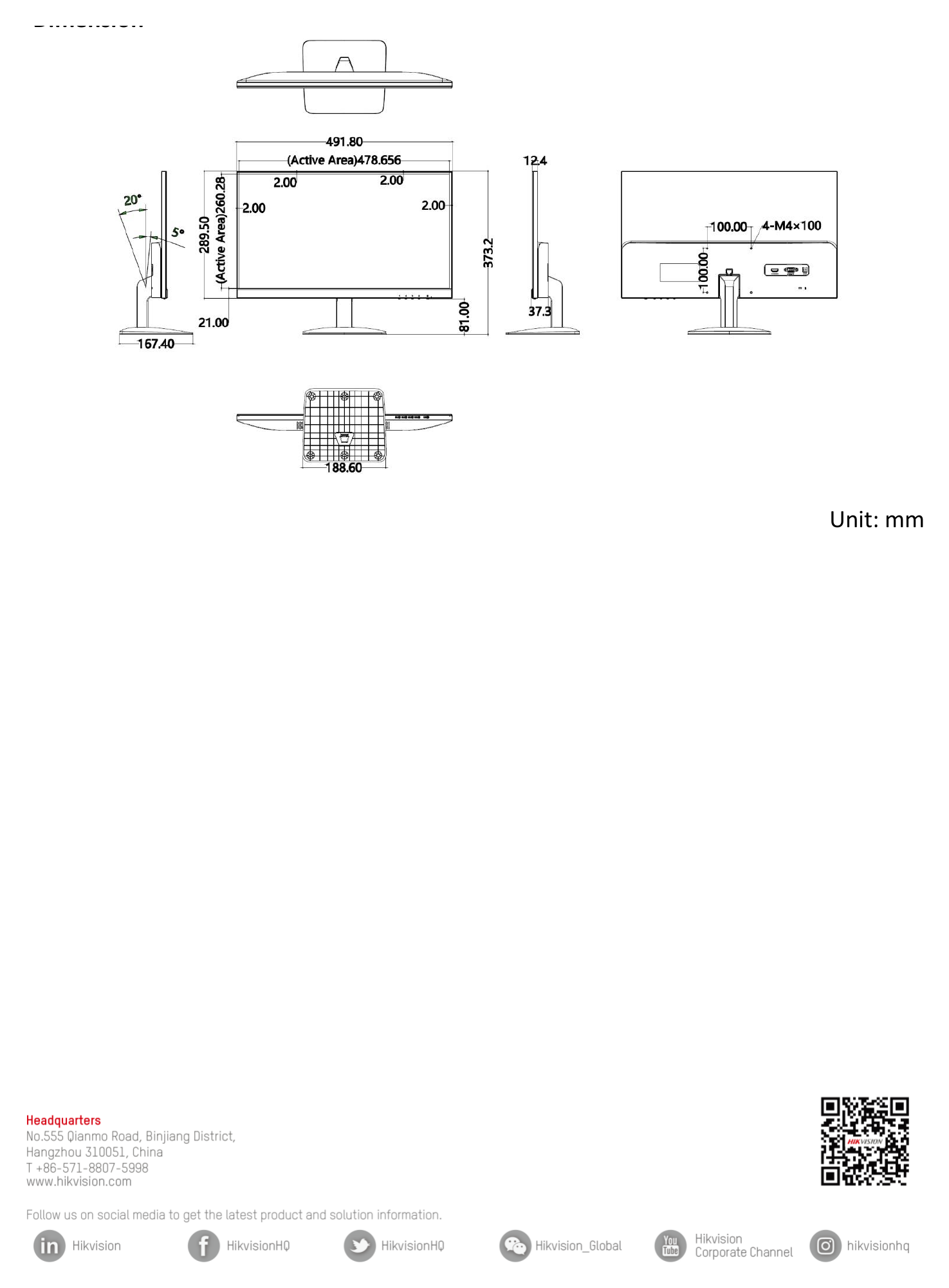 DS-D5022F2-1P1 外形尺寸圖 詳見圖示｜Unit: mm