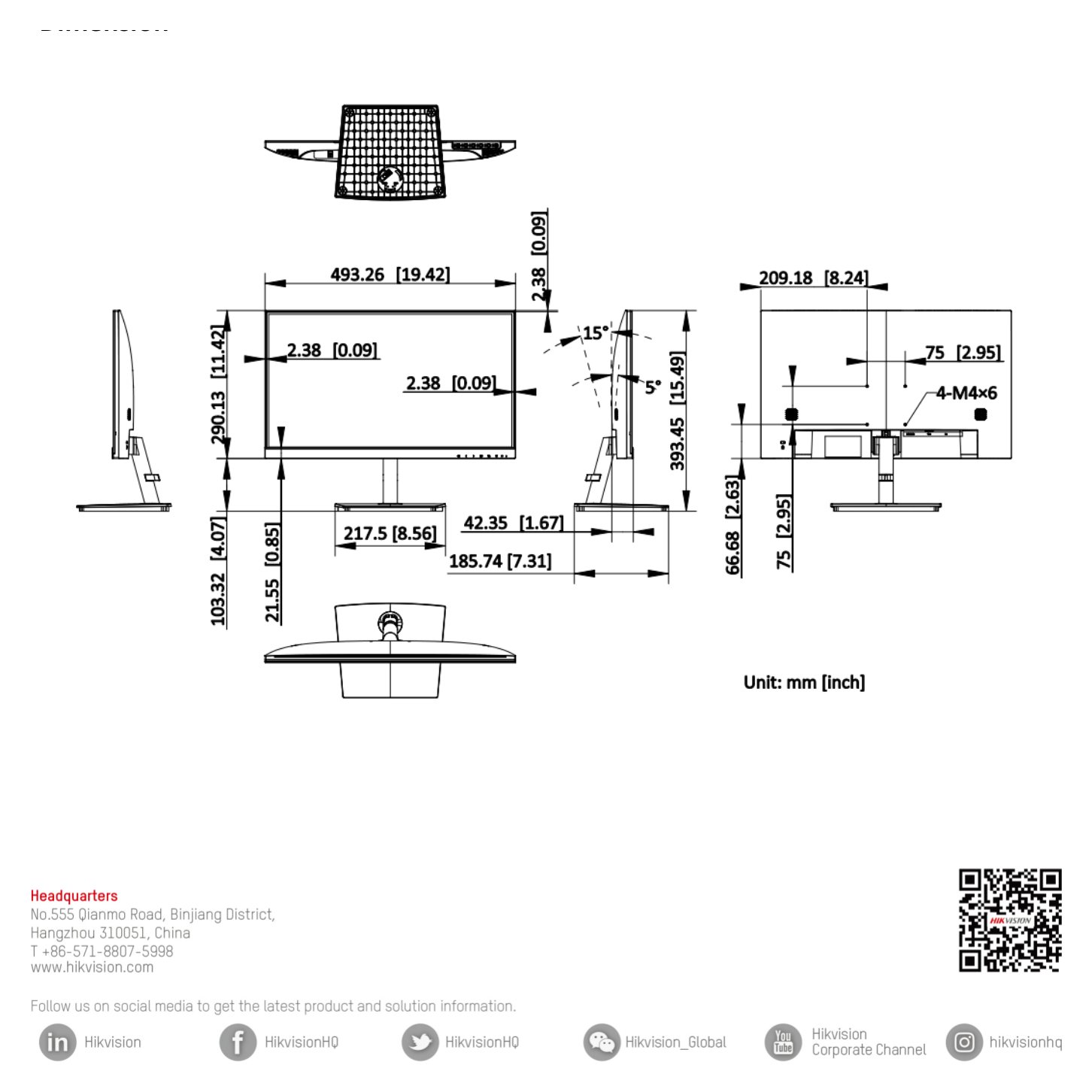DS-D5022F2-1V1 外形尺寸圖 詳見圖示｜Unit: mm