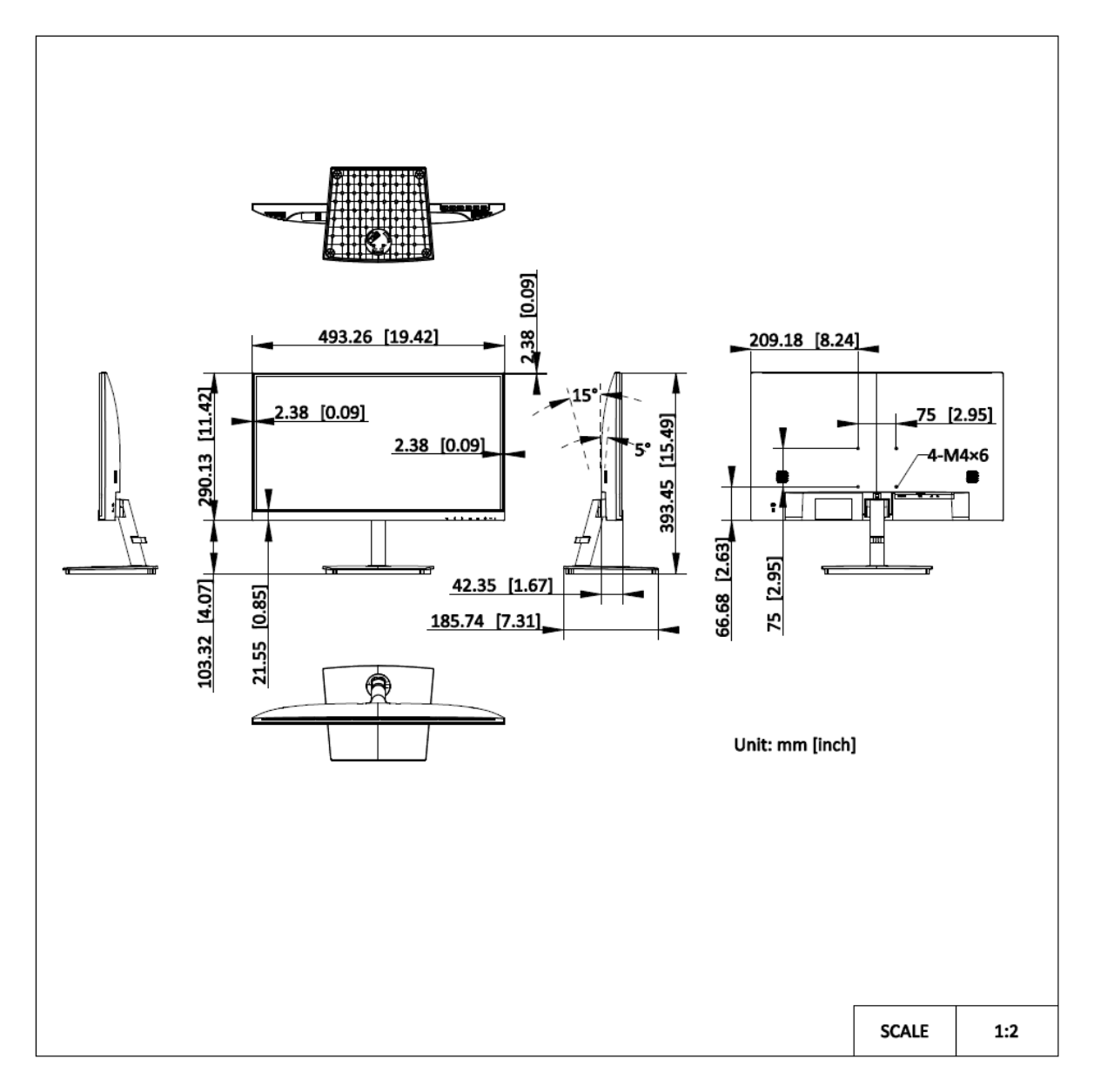 DS-D5022F2-1V2 外形尺寸圖 詳見圖示｜Unit: mm