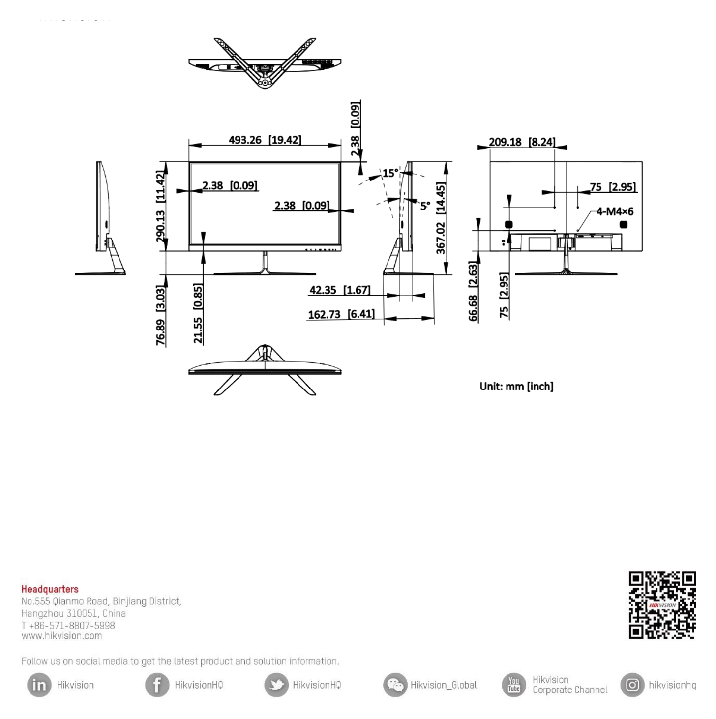 DS-D5022F2-2V1 外形尺寸圖 詳見圖示｜Unit: mm