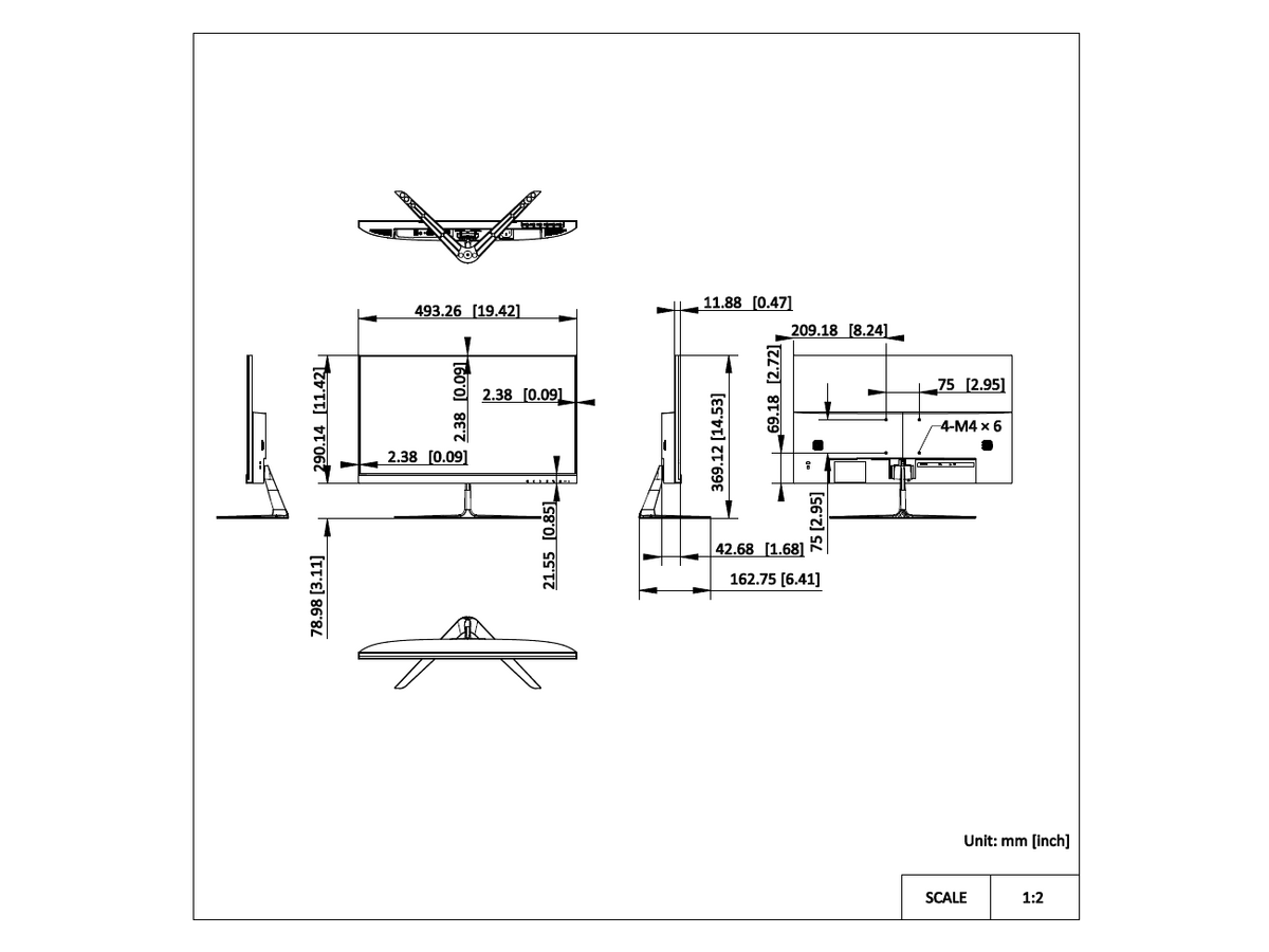 DS-D5022F2-5V2 Hikvision 21.5'' FHD 100Hz VA Monitor 產品圖片