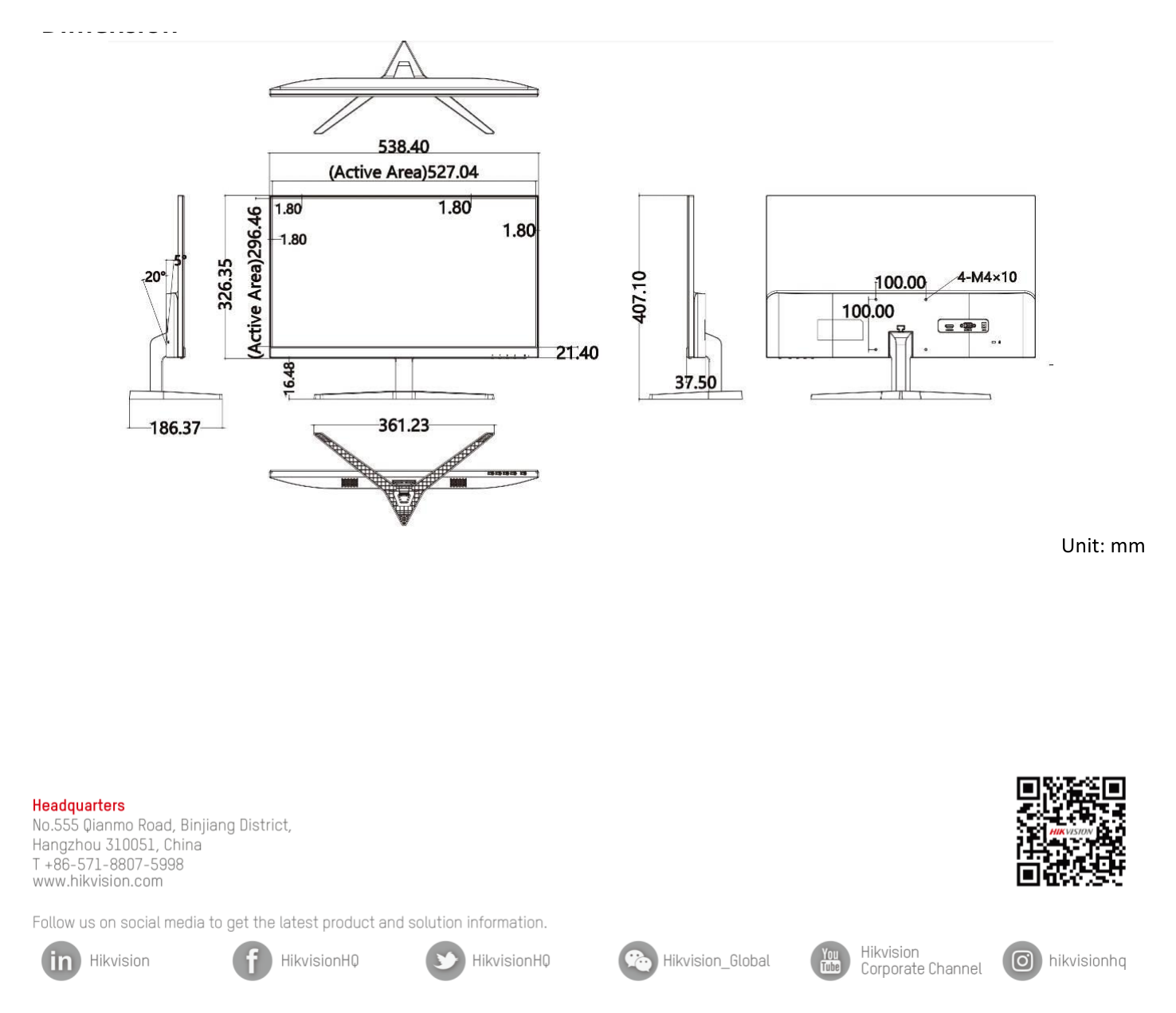 DS-D5024FN10 外形尺寸圖 詳見圖示｜Unit: mm