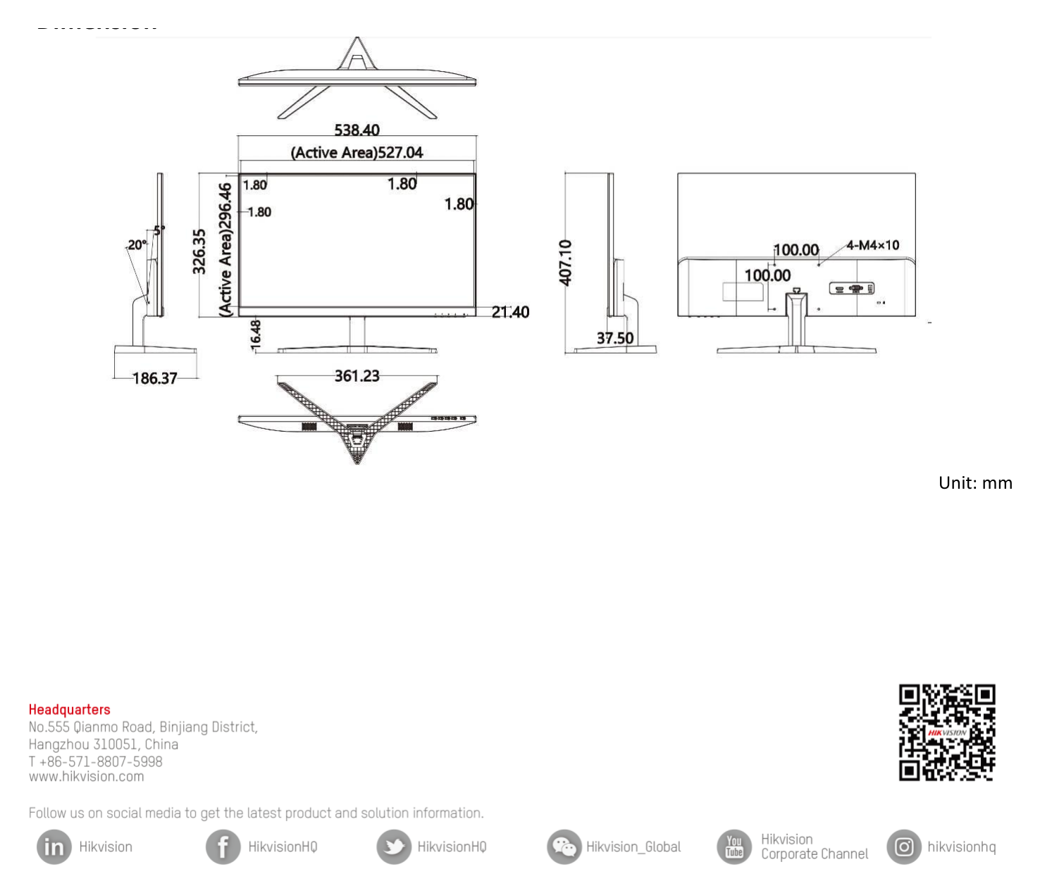 DS-D5024FN11 外形尺寸圖 詳見圖示｜Unit: mm