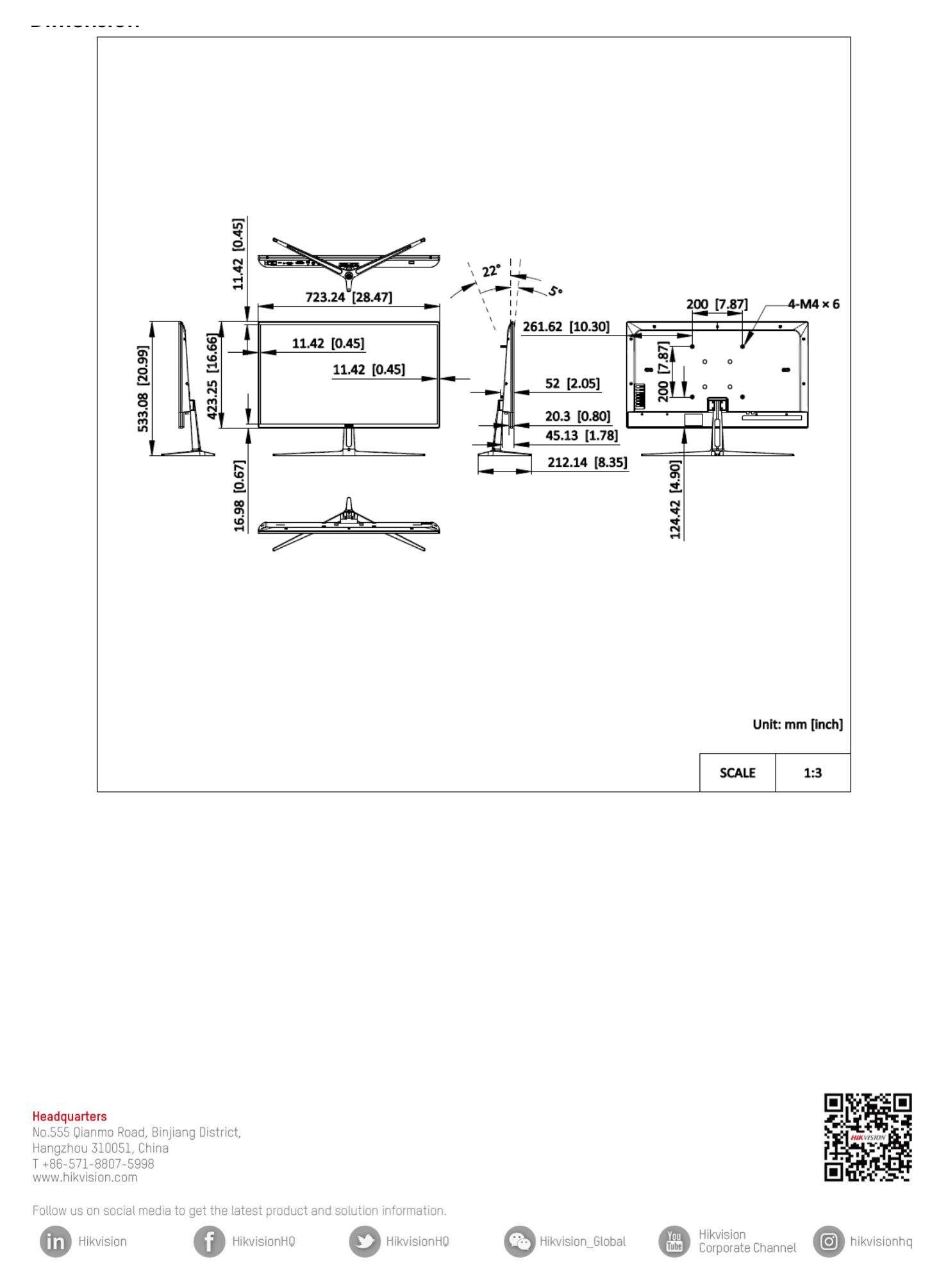 DS-D5232F2-1V1S 外形尺寸圖 詳見圖示｜Unit: mm