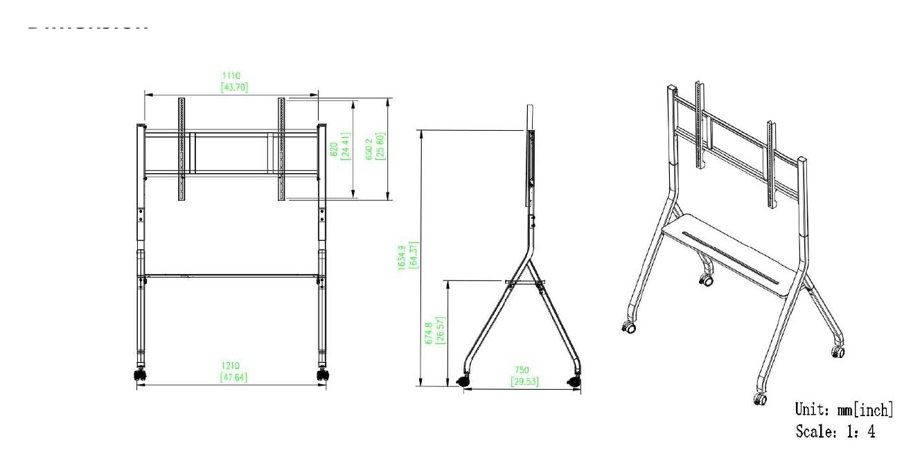 DS-D5ABKY3-SL 外形尺寸圖 1160 × 750 × 1683 mm｜Unit: mm