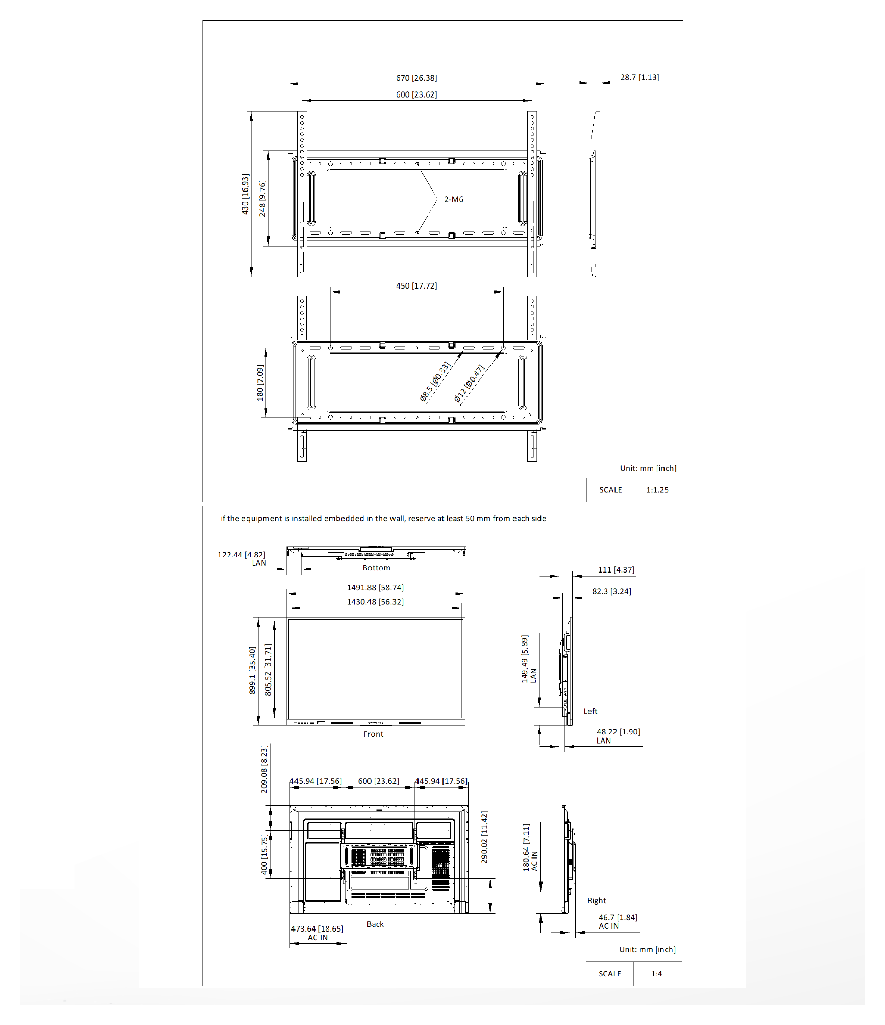 DS-D5B65RB/EL 外形尺寸圖 詳見圖示｜Unit: mm