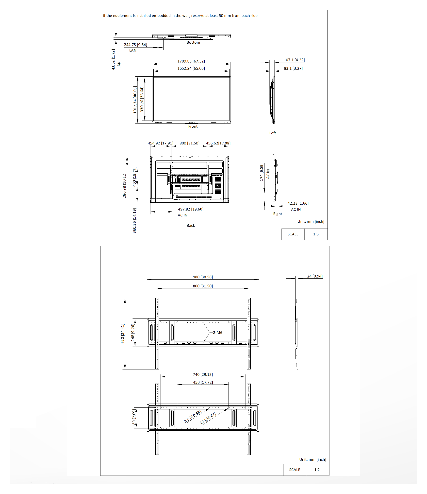 DS-D5B75RB/EP 外形尺寸圖 詳見圖示｜Unit: mm