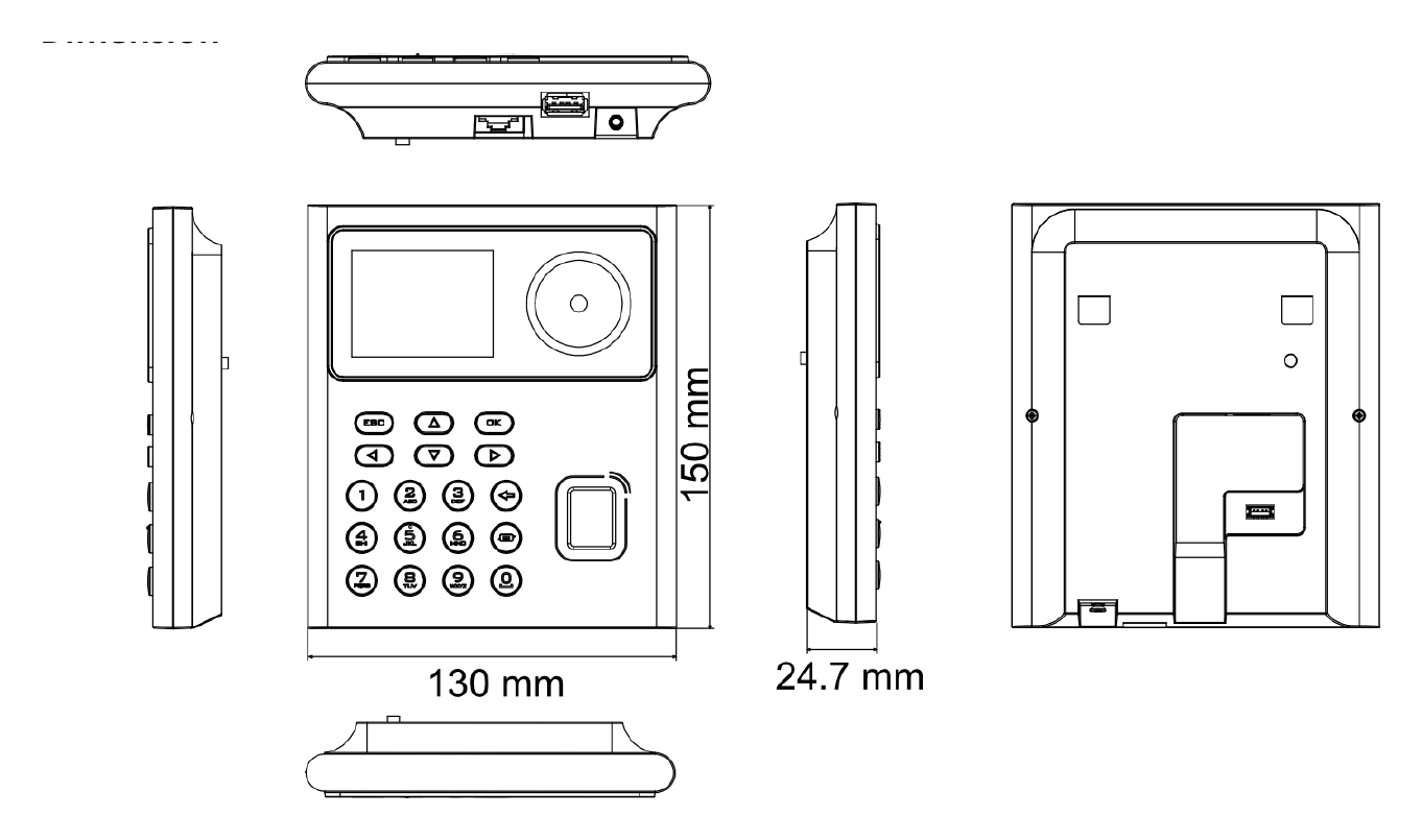 DS-K1T320EFWX 外形尺寸圖 詳見圖示|Unit: mm
