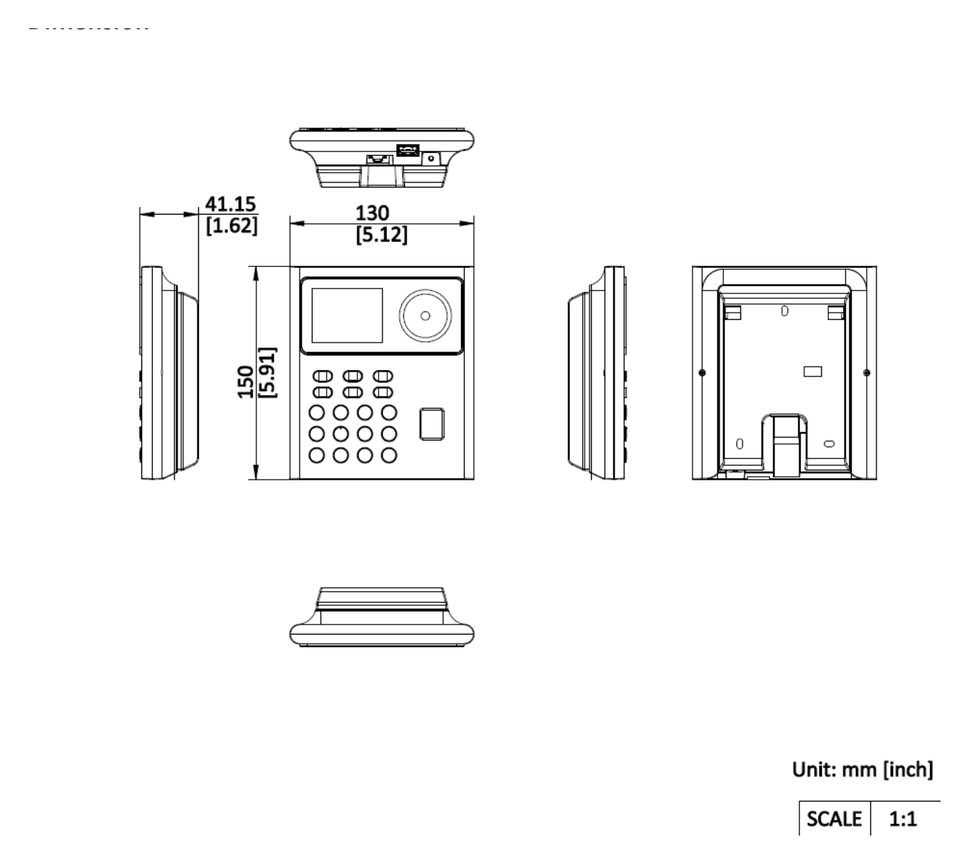 DS-K1T320MFWX-B 外形尺寸圖 詳見圖示|Unit: mm