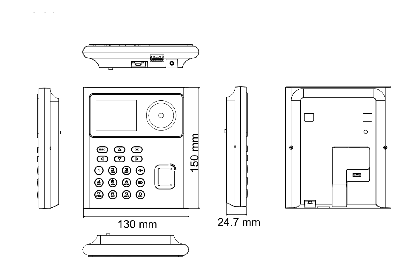 DS-K1T320MFX 外形尺寸圖 詳見圖示|Unit: mm