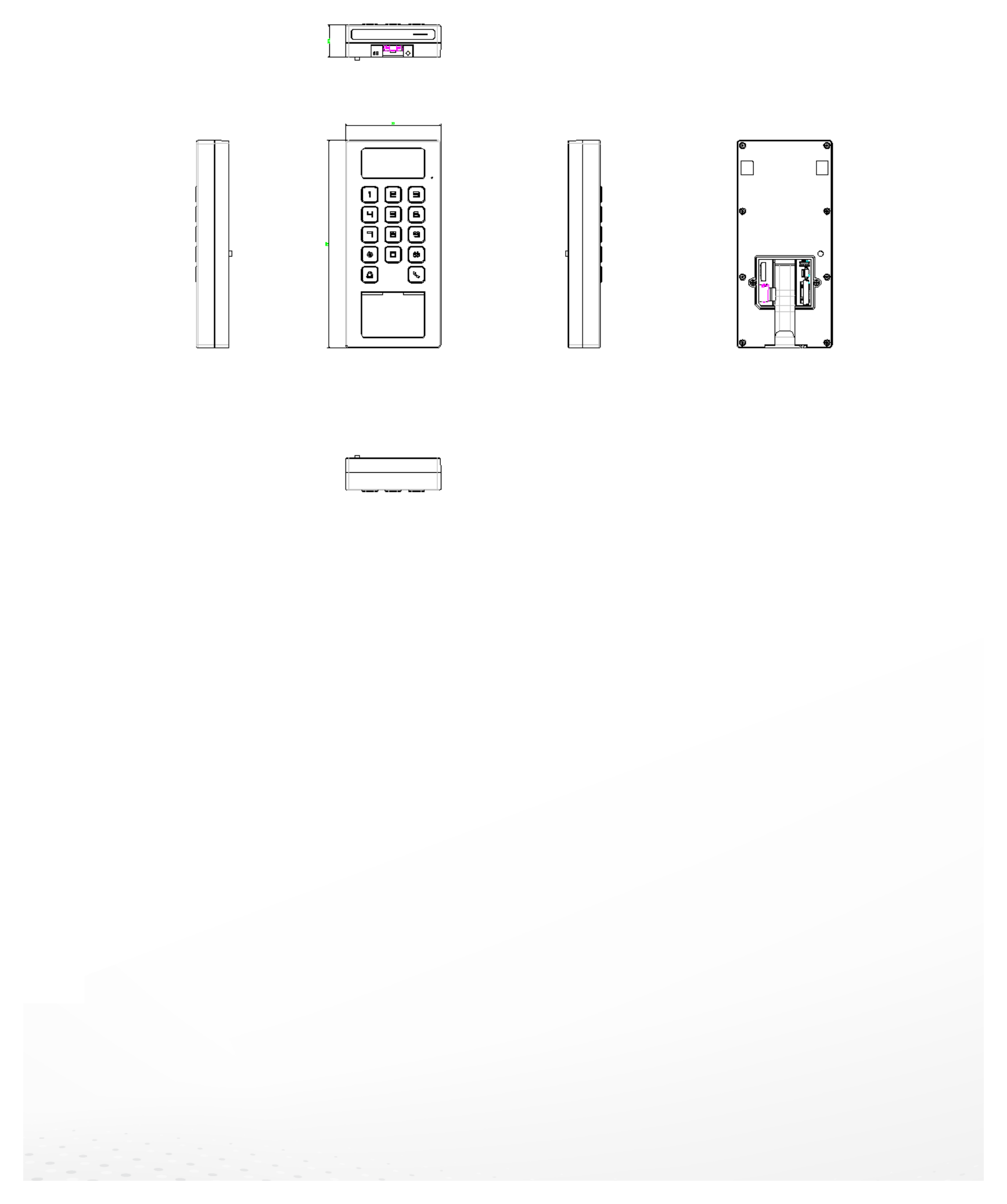 DS-K1T502DBWX-CE1 外形尺寸圖 詳見圖示｜Unit: mm