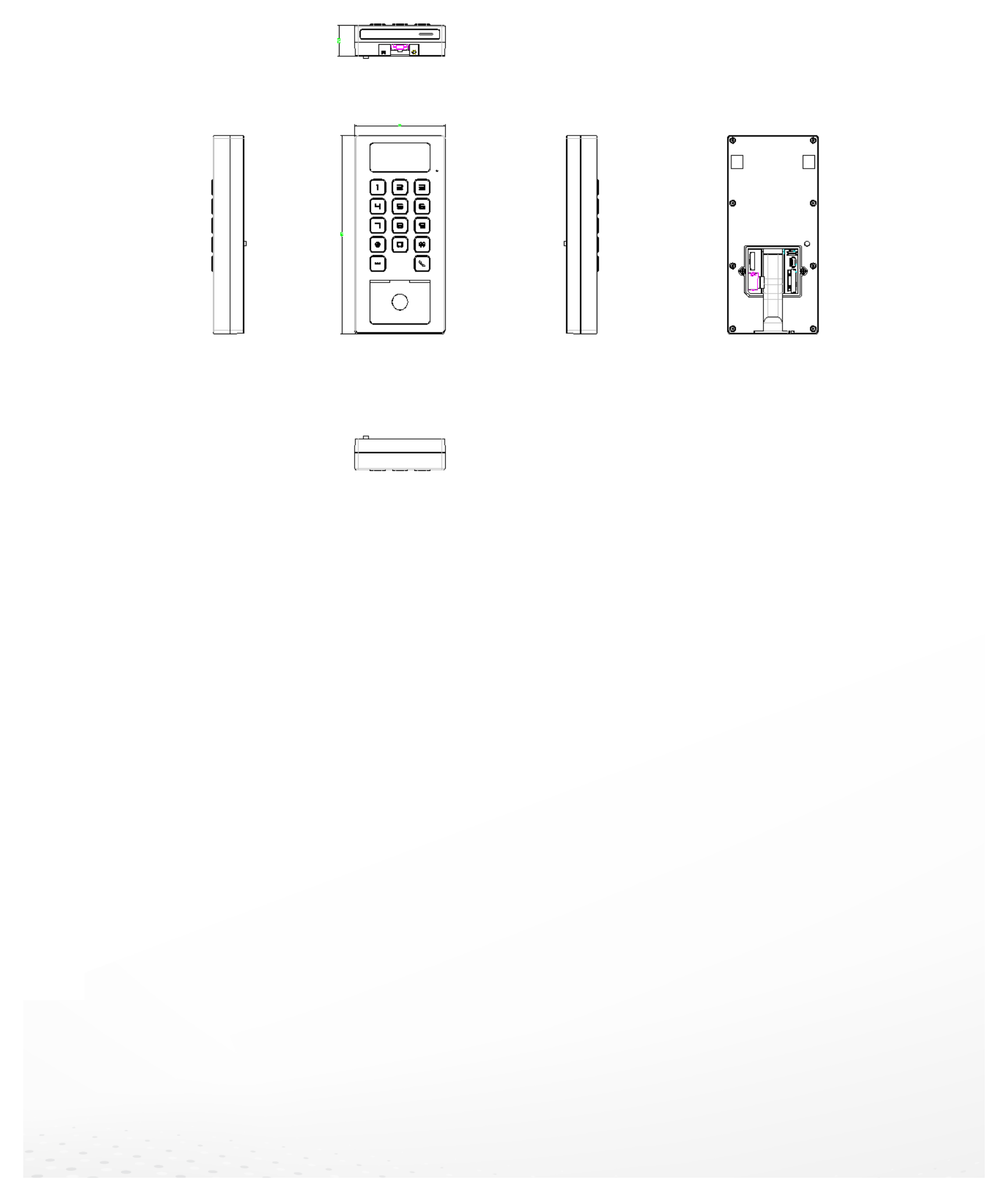 DS-K1T502DBWX-CQRE1 外形尺寸圖 詳見圖示｜Unit: mm