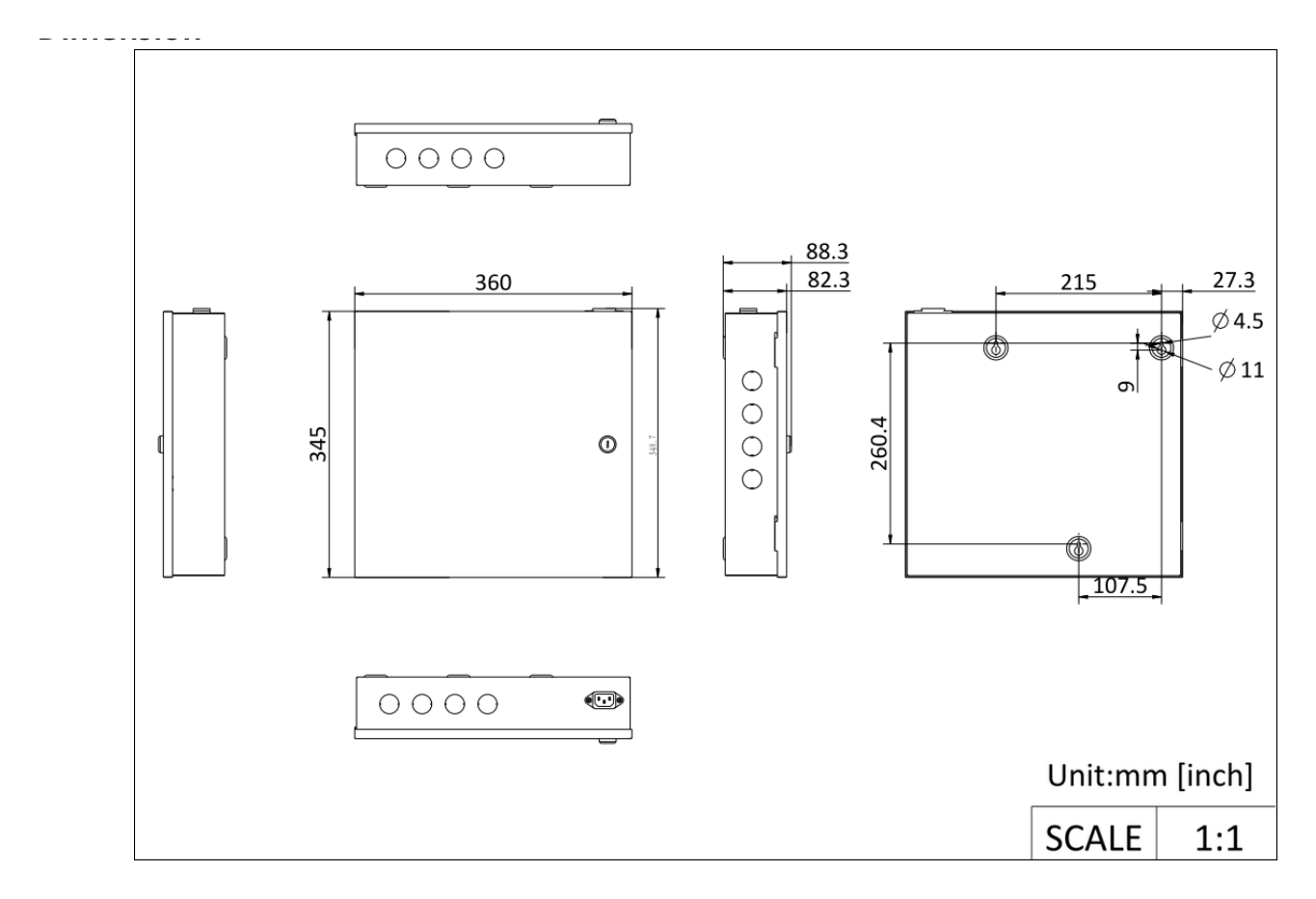 DS-K2621X 外形尺寸圖 詳見圖示|Unit: mm