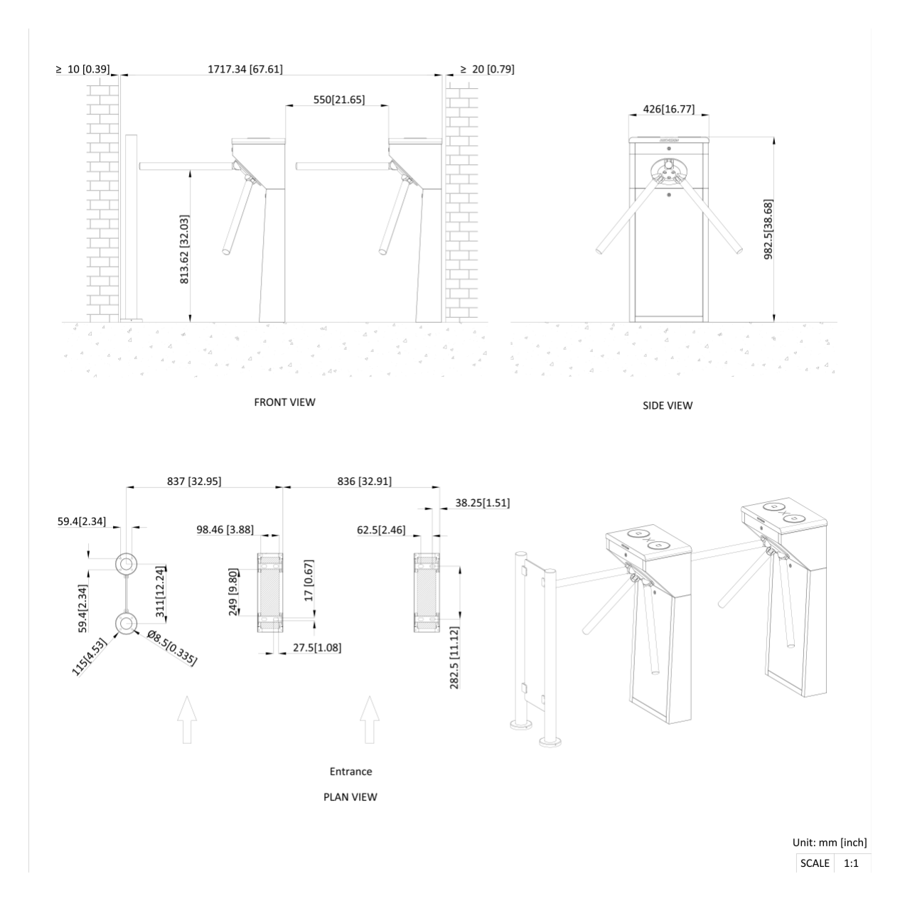 DS-K3G200BLX 外形尺寸圖 詳見圖示|Unit: mm