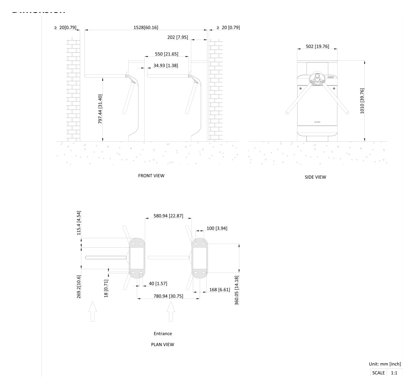 DS-K3G411CLX 外形尺寸圖 詳見圖示|Unit: mm