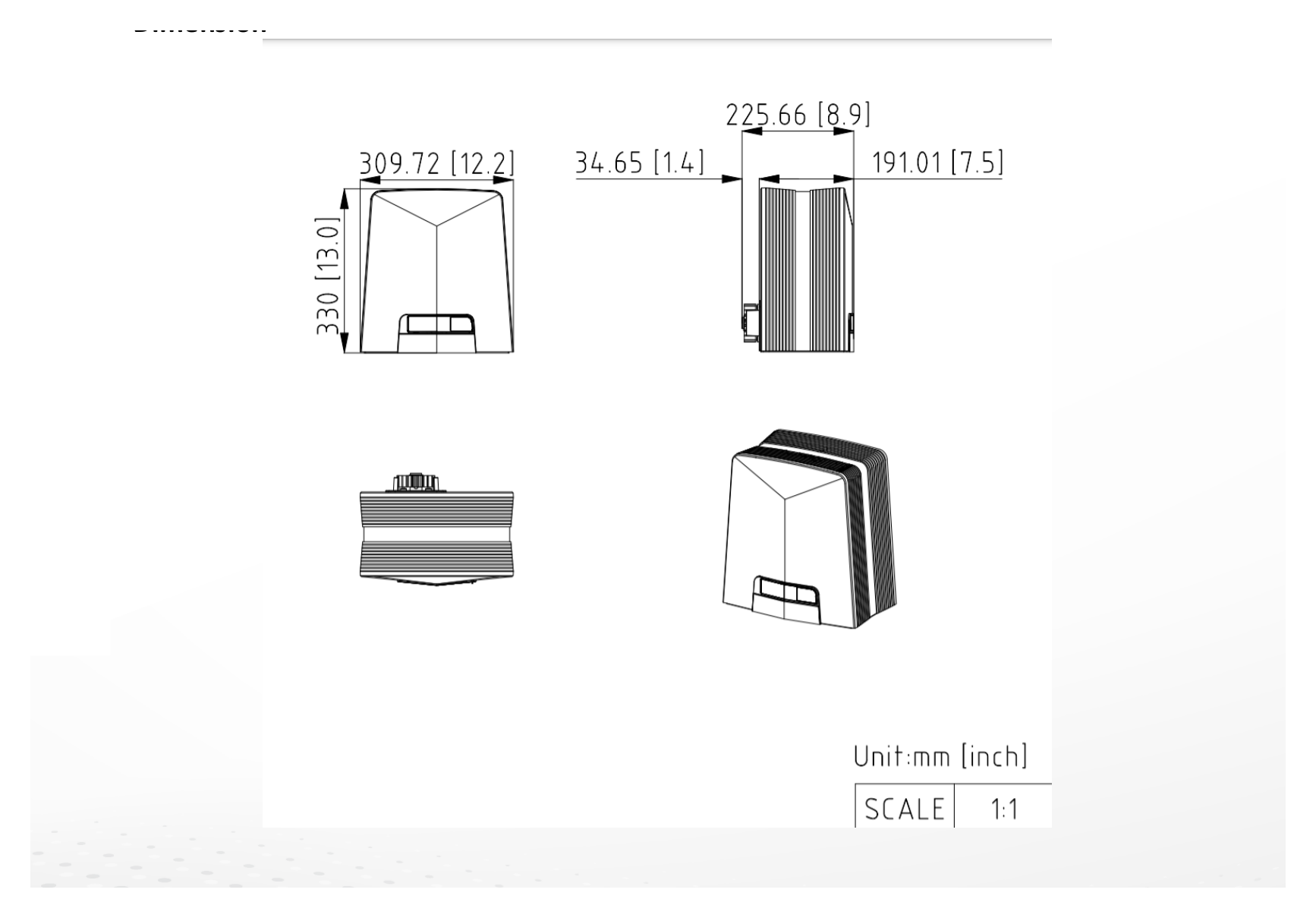 DS-K3GL606WX-WB 外形尺寸圖 詳見圖示｜Unit: mm