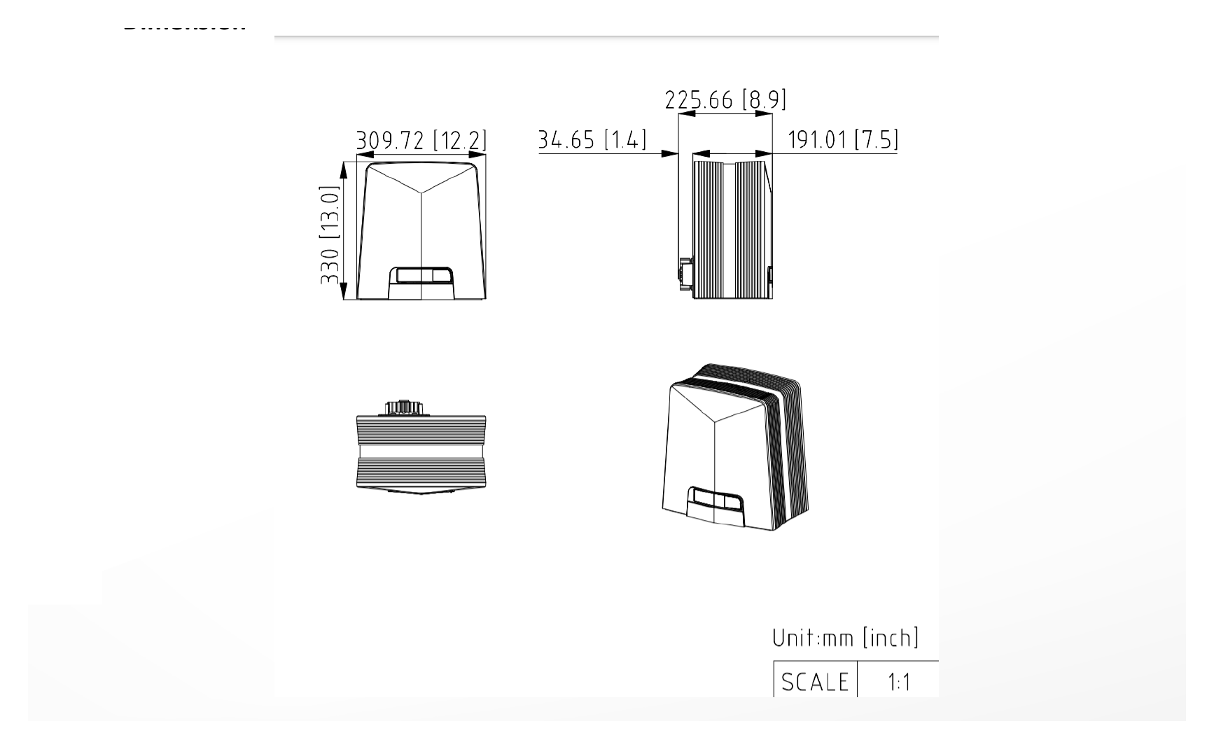 DS-K3GL606WX-WE 外形尺寸圖 詳見圖示｜Unit: mm