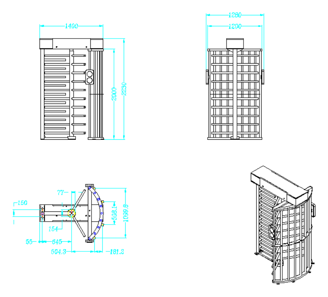 DS-K3H4410-120 外形尺寸圖 詳見圖示|Unit: mm
