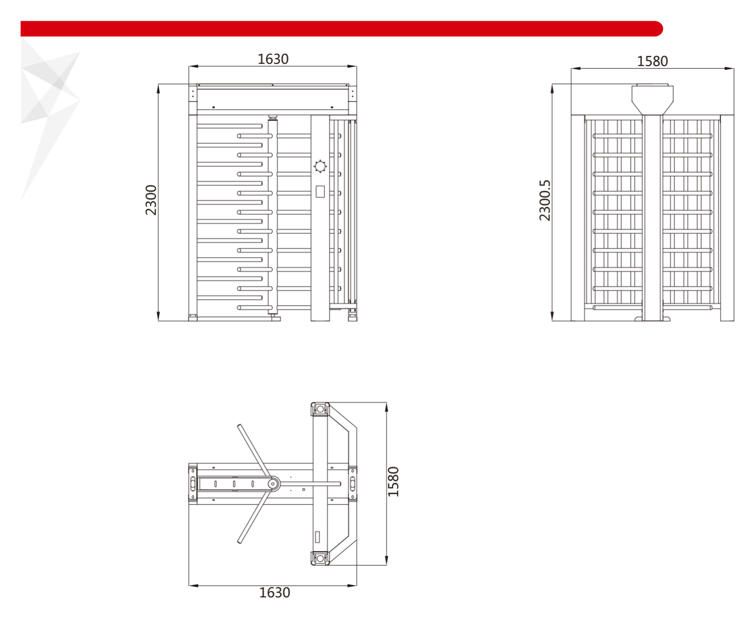 DS-K3H4411-120 外形尺寸圖 詳見圖示｜Unit: mm