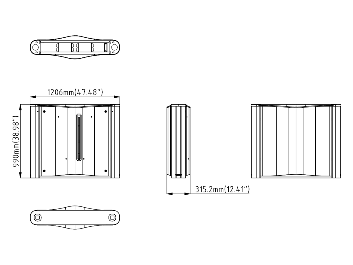 DS-K3Y411BLX Hikvision Value Flap Barriers 產品圖片