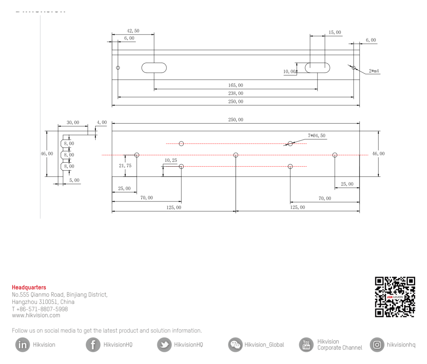 DS-K4H255-LZ 外形尺寸圖 詳見圖示｜Unit: mm