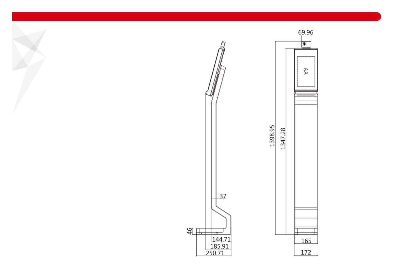 DS-K5604A-3XF 外形尺寸圖 詳見圖示｜Unit: mm