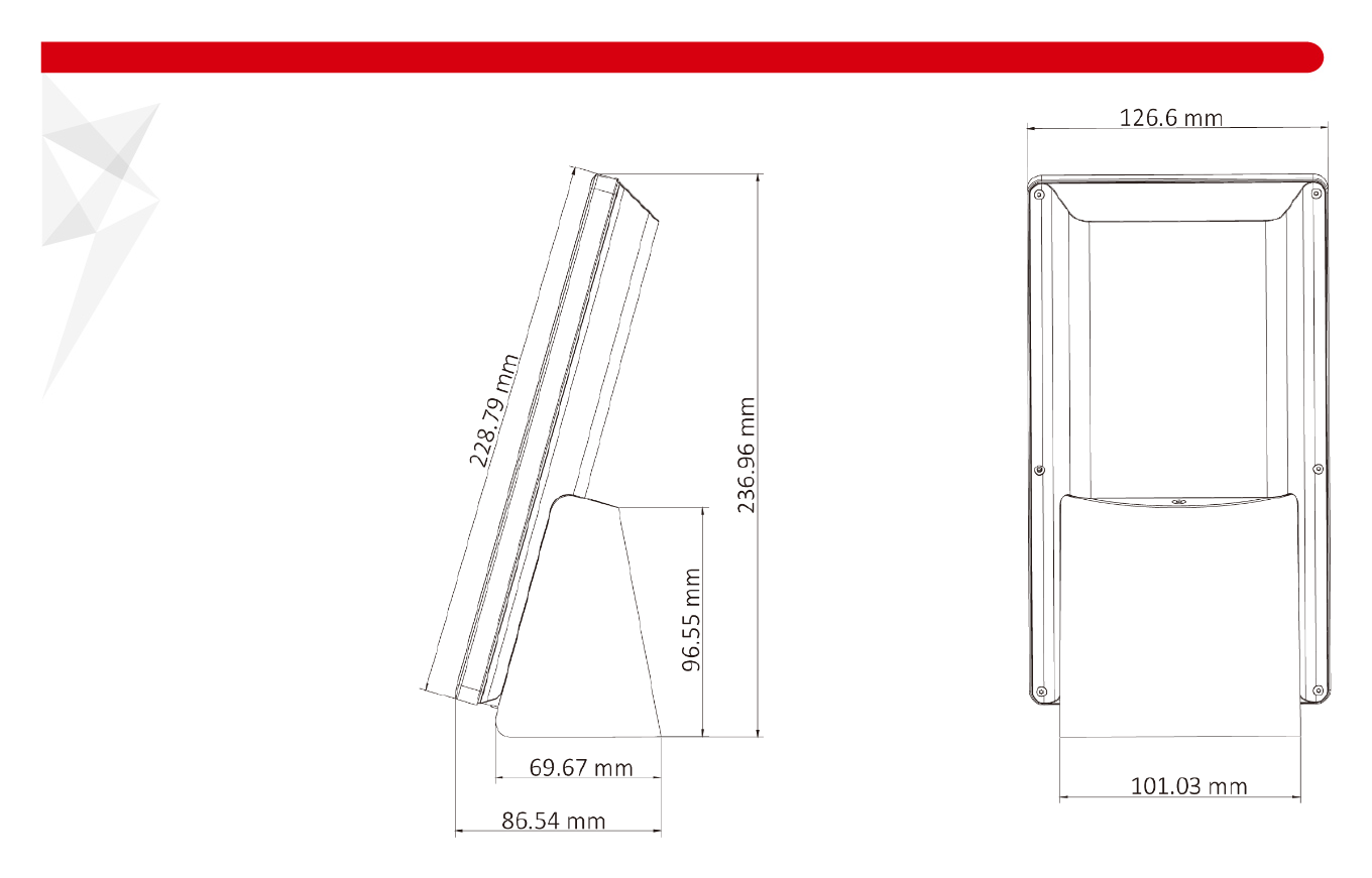 DS-K5671-ZH 外形尺寸圖 7-inch｜Unit: mm