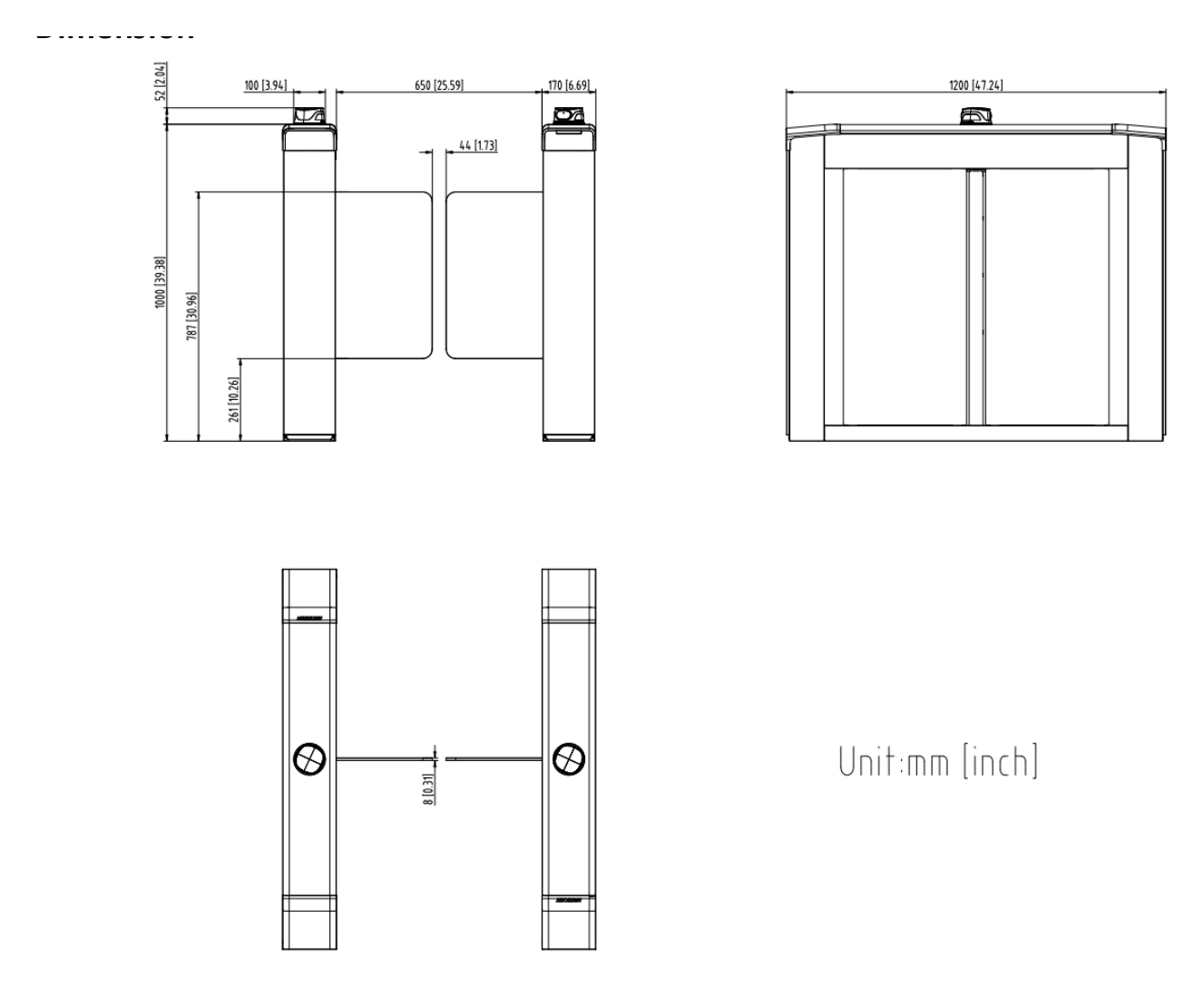 DS-K6B221TMX 外形尺寸圖 詳見圖示｜Unit: mm