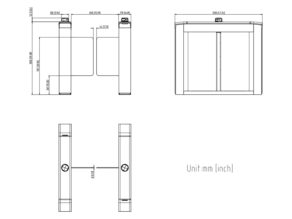DS-K6B221TMX Hikvision Smart Value Swing Barriers 產品圖片