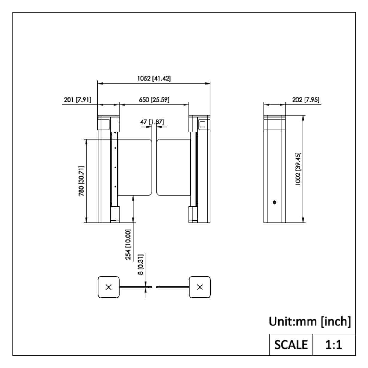 DS-K6BC402X 外形尺寸圖 詳見圖示｜Unit: mm