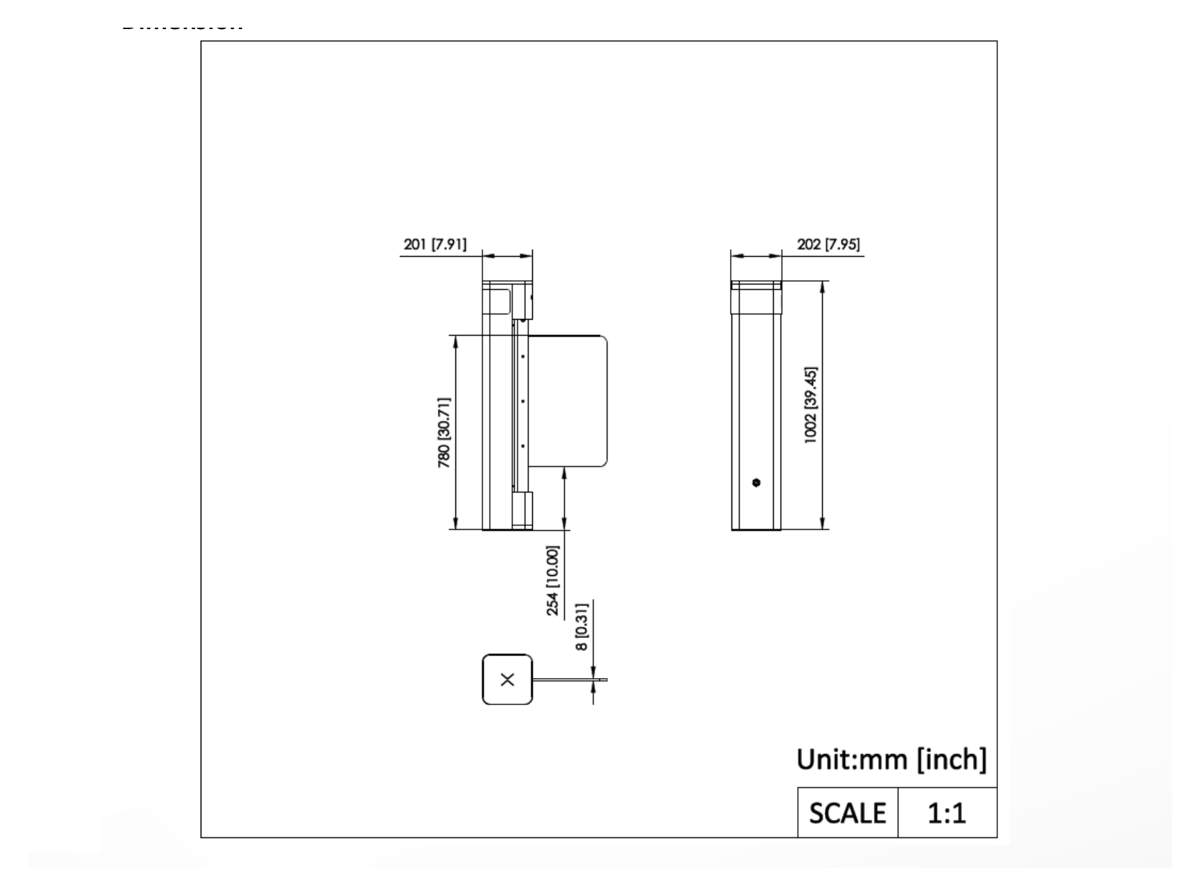 DS-K6BC402X-RS 外形尺寸圖 package: 1160 mm × 565 mm × 300 mm (45.66" × 22.24" × 11.81") 22 Protective level Structure Net: 15 kg (34.17 lb) Weight