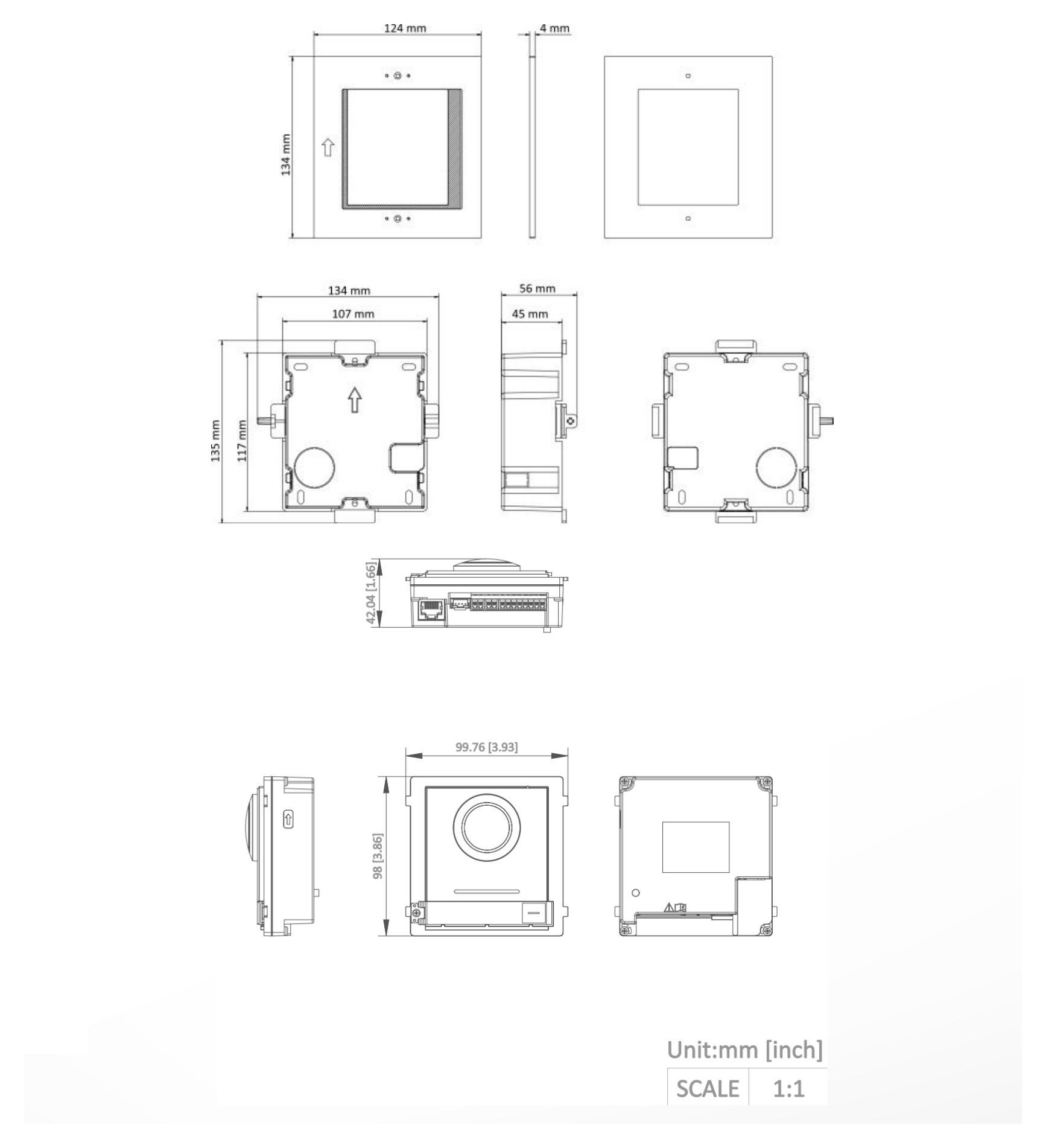 DS-KD8003-IME1(B)/Flush 外形尺寸圖 詳見圖示｜Unit: mm