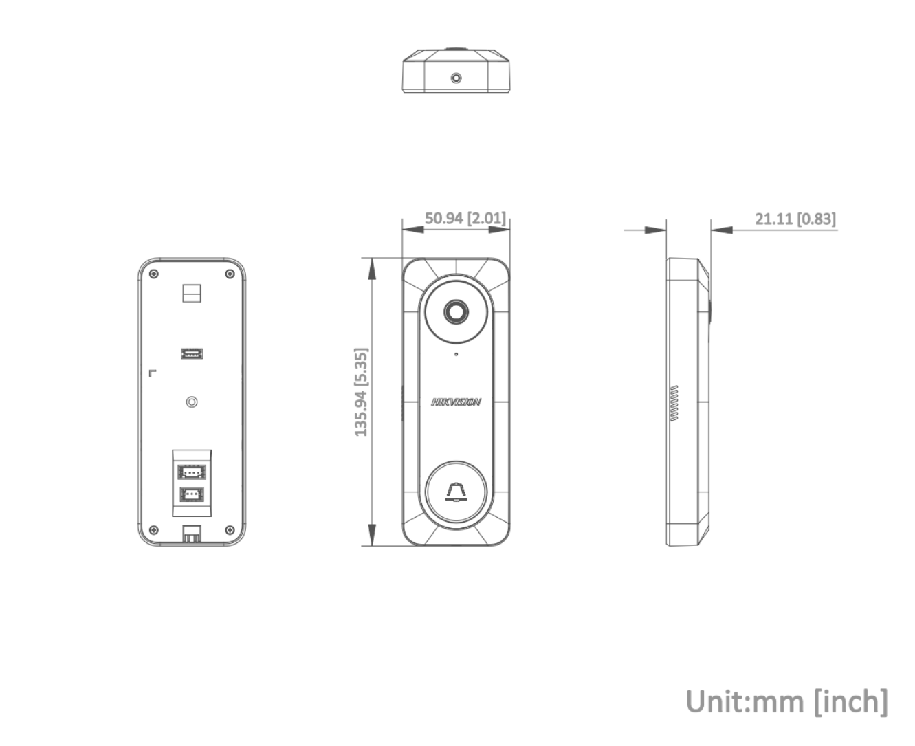DS-KIS212 外形尺寸圖 136mm x 51mm x 20mm｜Unit: mm