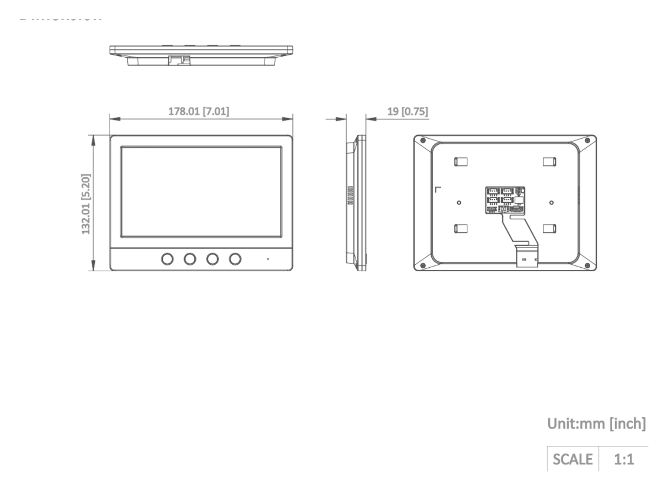 DS-KIS213-4 外形尺寸圖 145 mm × 55 mm × 24 mm (5.71" × 2.17" × 0.94")｜Unit: mm