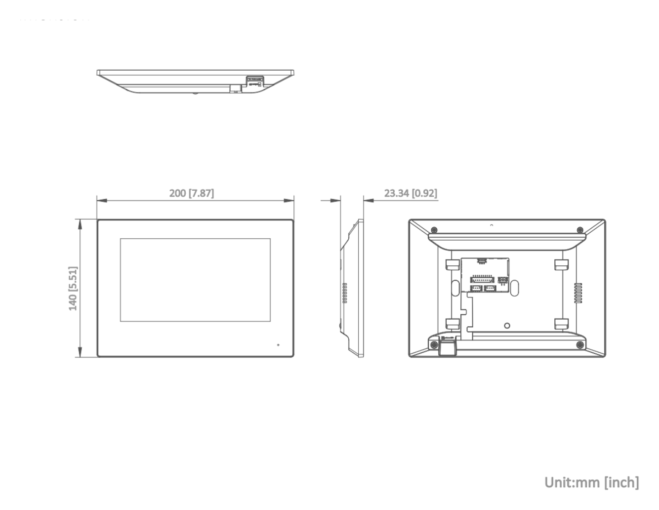 DS-KIS302-P 外形尺寸圖 135.14 mm × 49.6 mm × 41.93 mm (5.32" × 1.95" × 1.65")｜Unit: mm