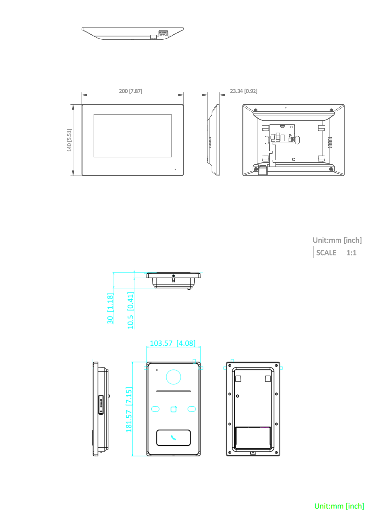 DS-KIS604-PC 外形尺寸圖 174 mm × 91 mm × 29 mm｜重量 380 g｜Unit: mm