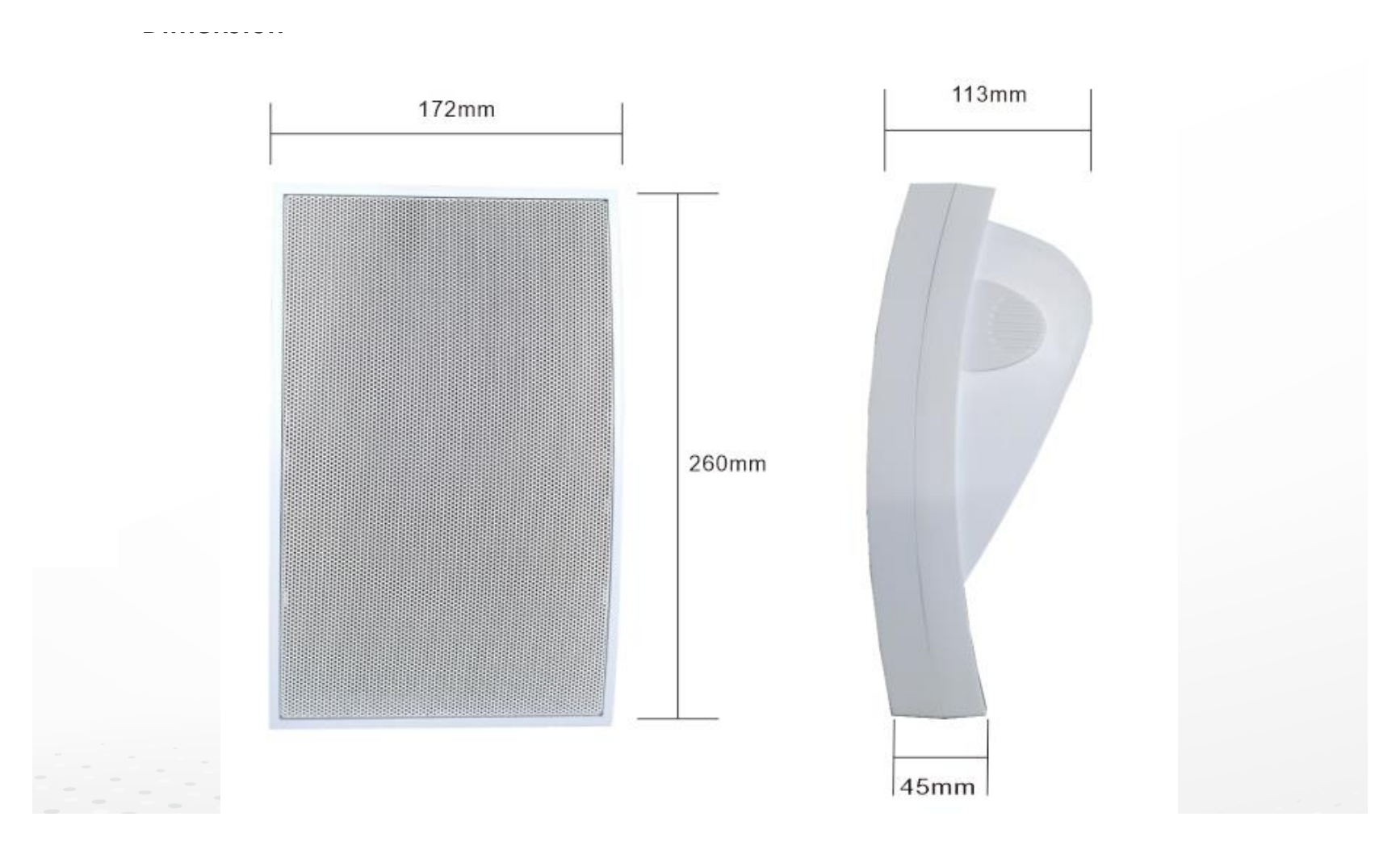 DS-QAE0120G1E-V 外形尺寸圖 172mm X 260mm X 113mm｜重量 Approx.1385g｜Unit: mm
