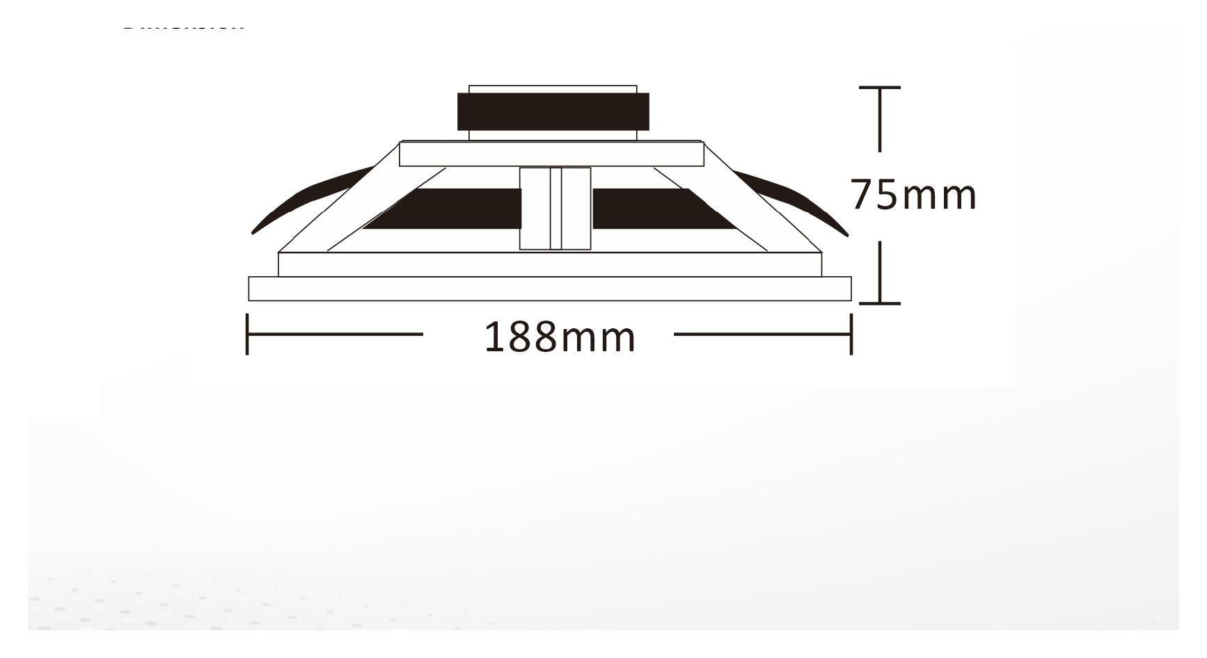 DS-QAE0606G2-V 外形尺寸圖 Ø 188mm X 75mm（7.40"×2.95"）｜重量 Approx.657 g (1.45 lb.)｜Unit: mm