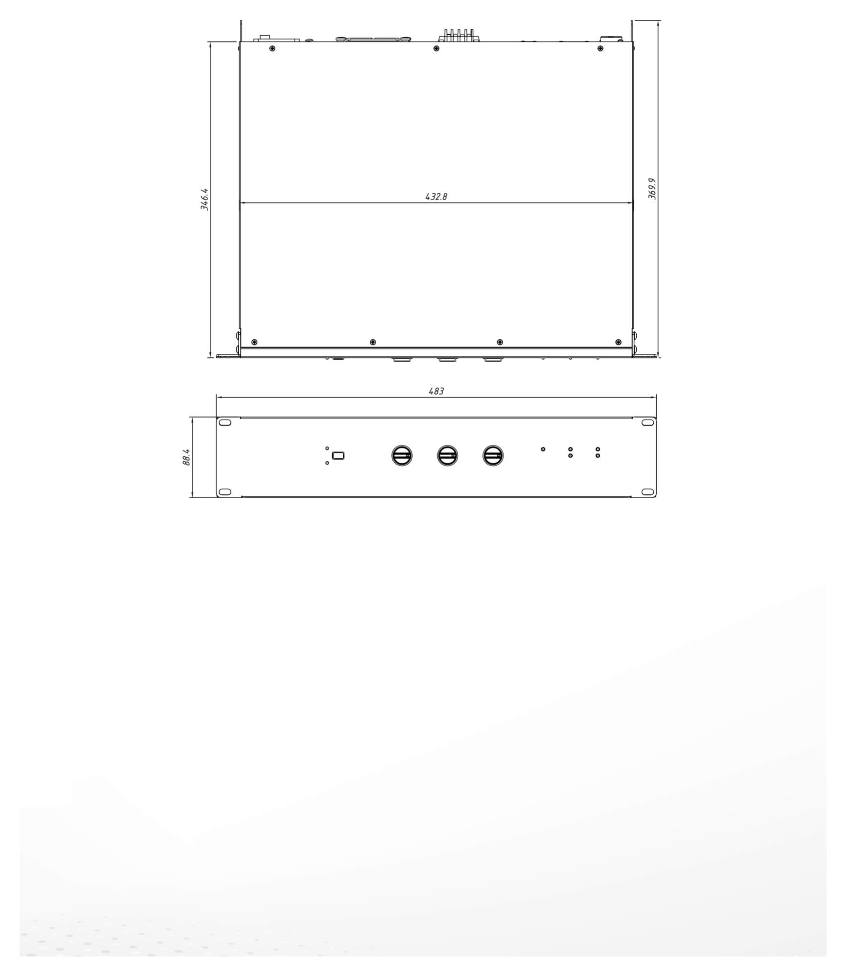 DS-QAE0A450G1-V/EN 外形尺寸圖 483x469x89 mm|重量 11.7 kg|Unit: mm