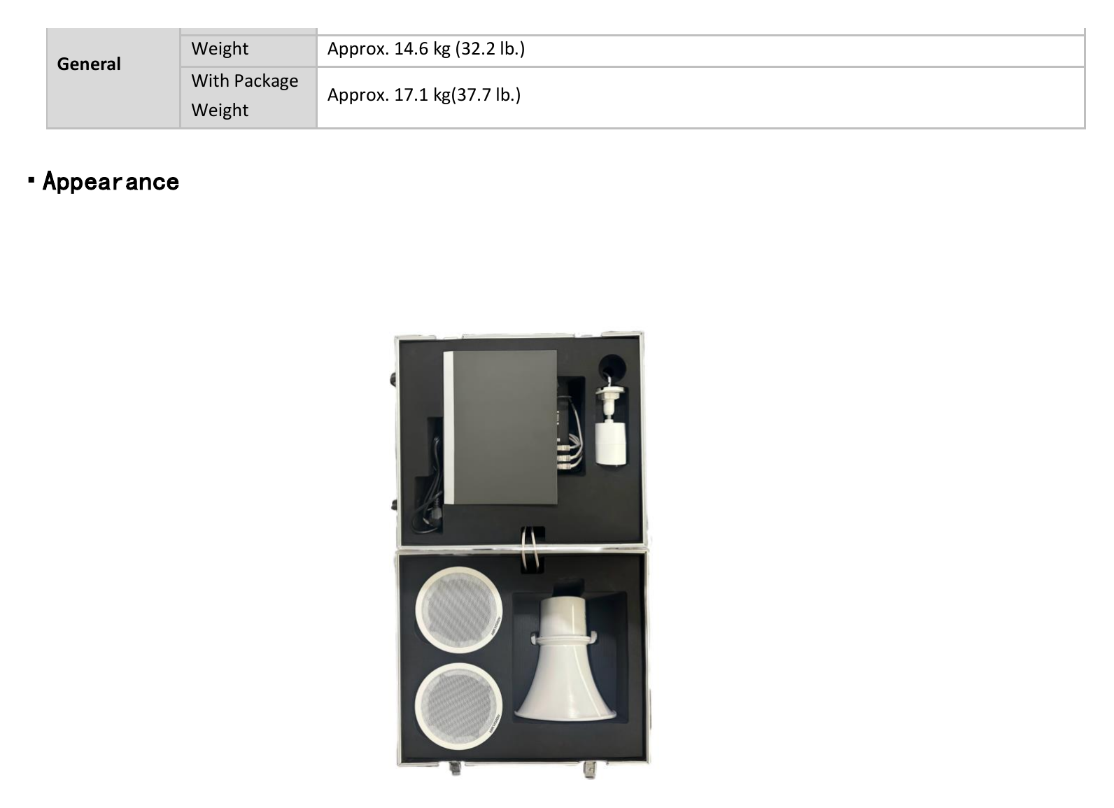 DS-QAZDEMO1 外形尺寸圖 491mm x 418 mm x 310mm｜重量 Approx. 14.6 kg (32.2 lb.) With Package Approx. 17.1 kg(37.7 lb.) Weight Appearance｜Unit: mm