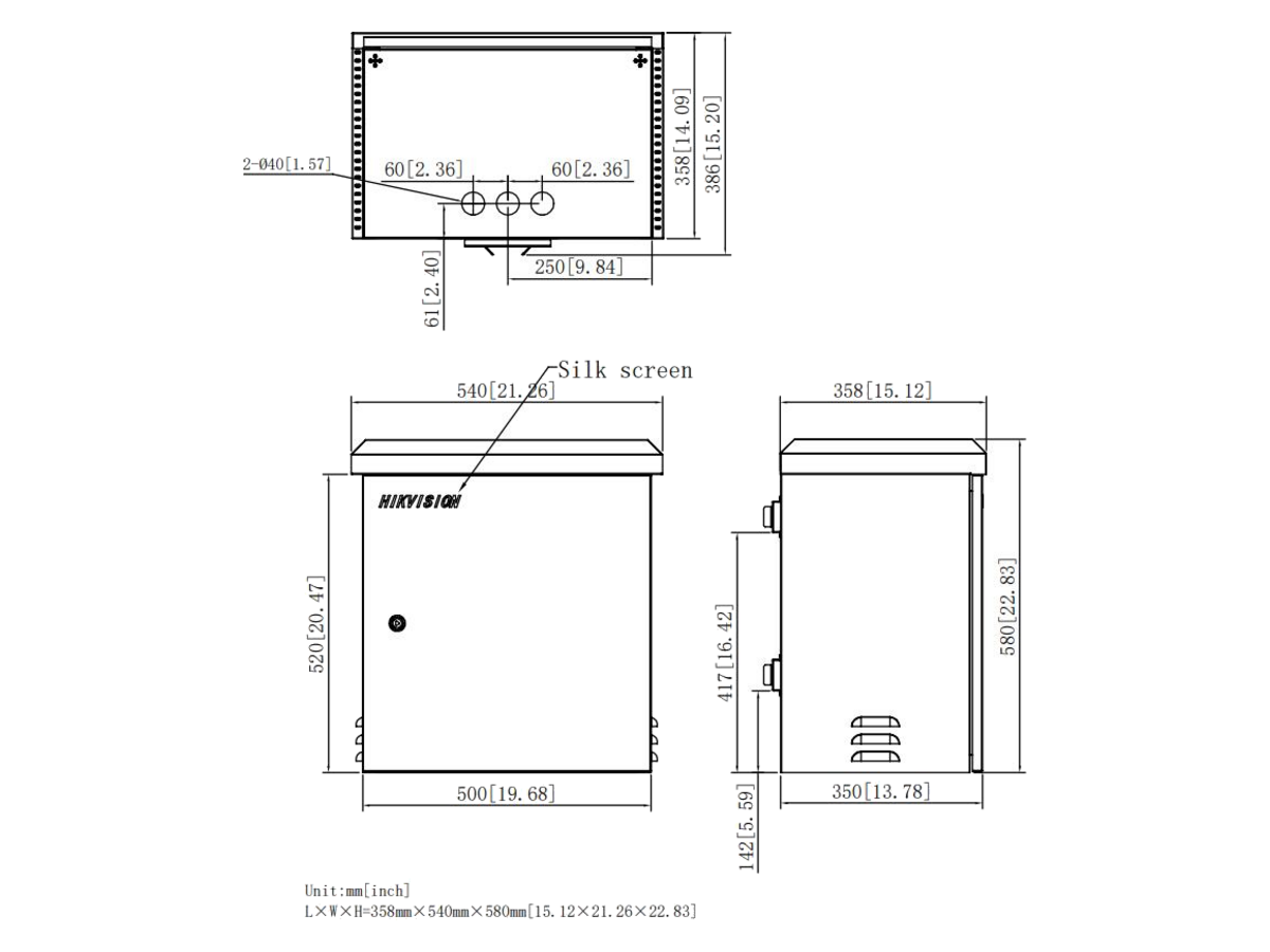 DS-TAC101-G Hikvision Outdoor Pole Mounting Cabinet 產品圖片