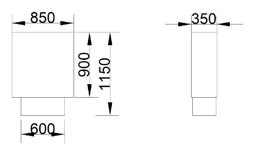 DS-TMG022 外形尺寸圖 105 × 88 × 40 mm (4.1 × 3.5 × 1.6 inch)｜重量 0.5 kg (1.1 lb.)｜Unit: mm