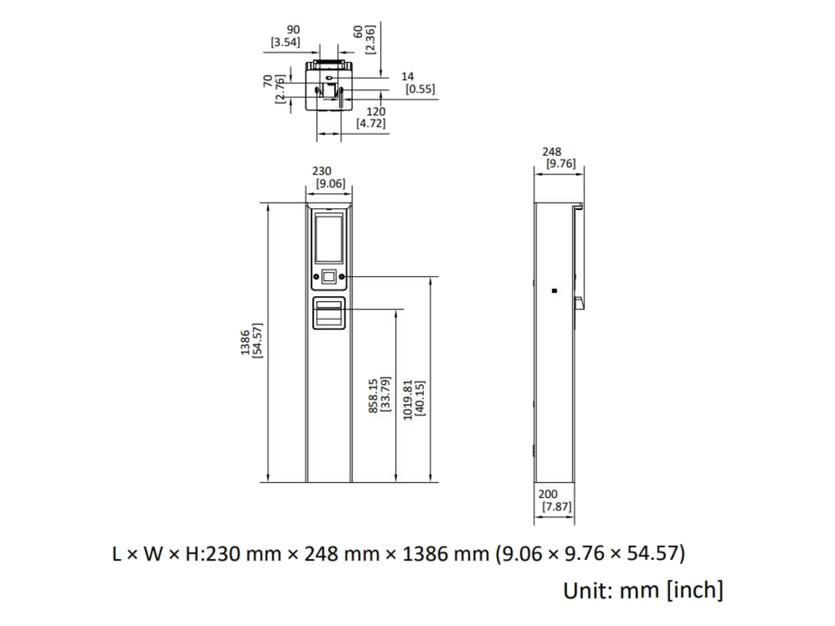DS-TMT201-D Hikvision Entrance Ticket Station 產品圖片