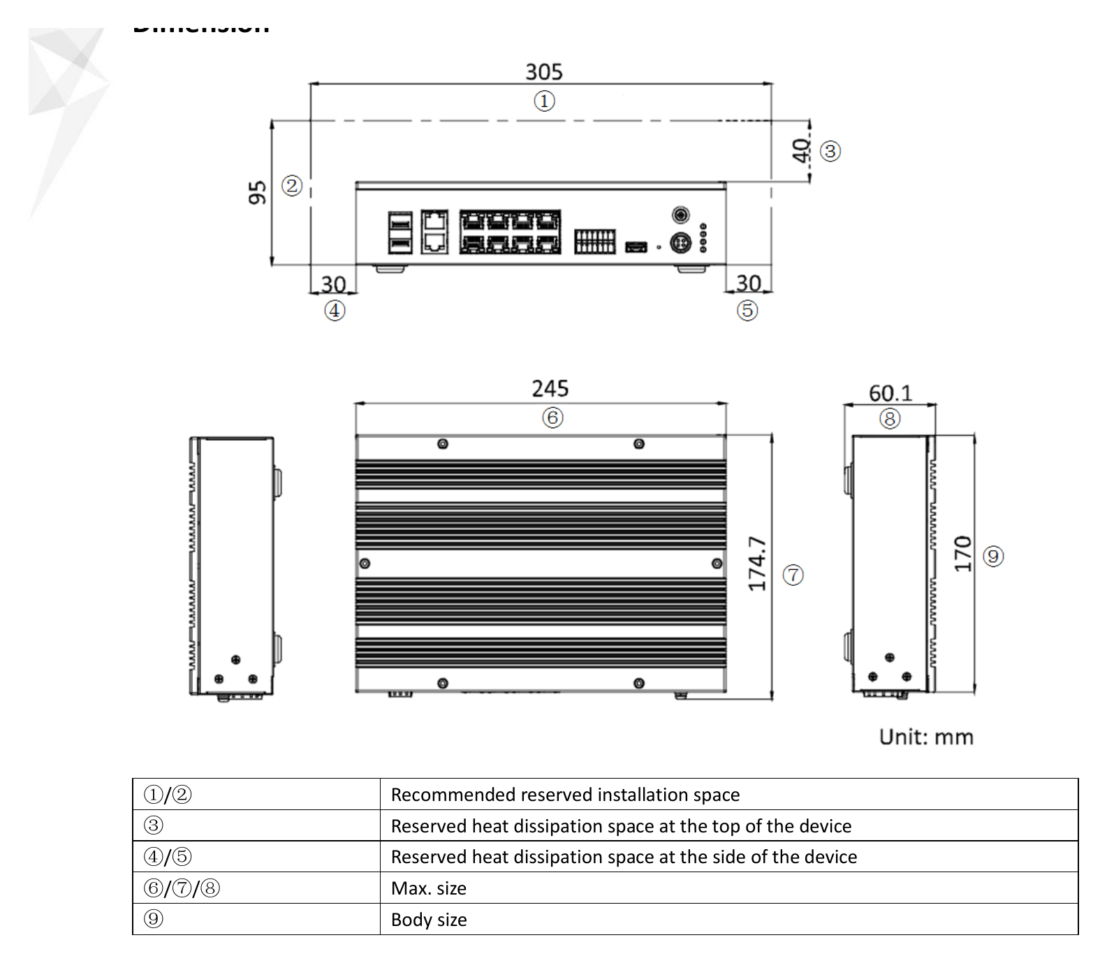 DS-TPE400-E 外形尺寸圖 詳見圖示|Unit: mm